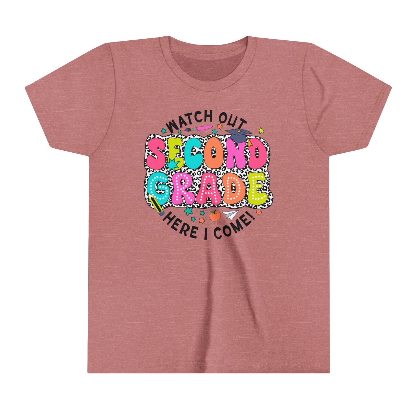 Watch Out Second Grade Here I Come Youth Short Sleeve Tee