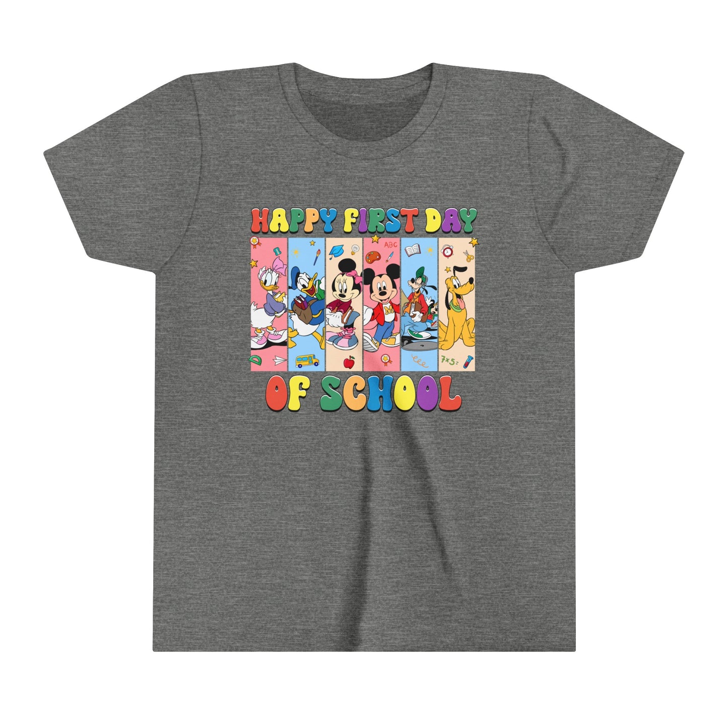 Happy First Day of School Youth Short Sleeve Tee