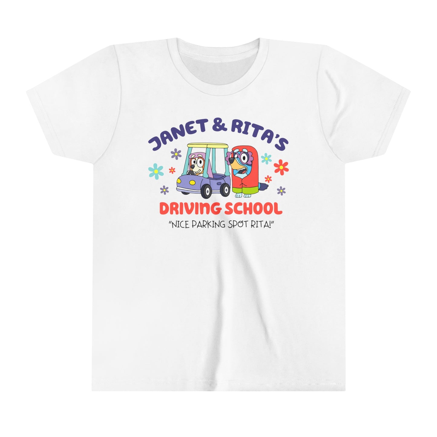 Janet and Rita's Driving School Youth Short Sleeve Tshirt