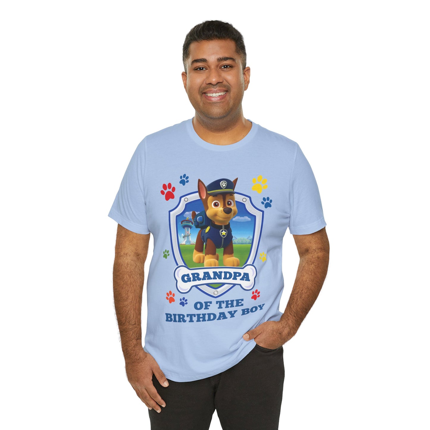 Grandpa of the Birthday Boy Jersey Short Sleeve Tee