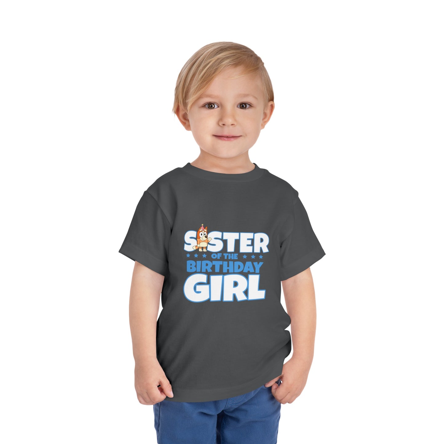 Sister of the Birthday Girl Toddler Short Sleeve Tee