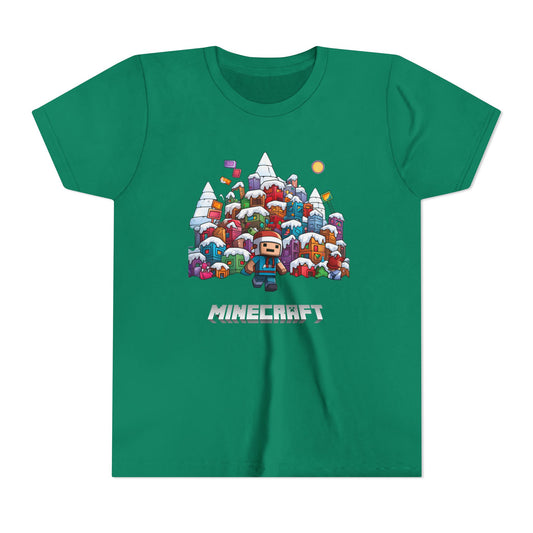 Christmas Mine-craft Youth Short Sleeve Tee