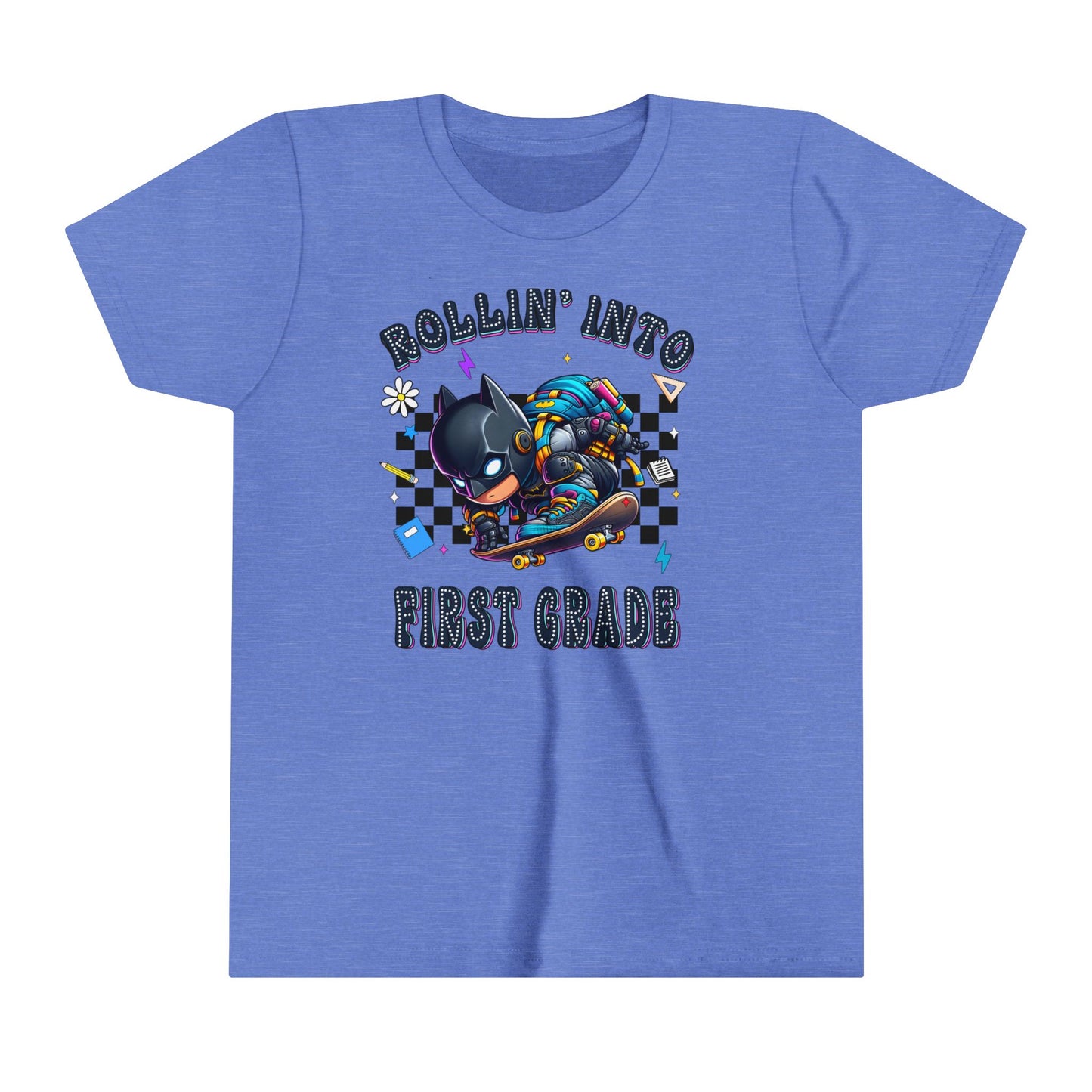 BATMAN - Rollin' Into 1st Grade Youth Short Sleeve Tee
