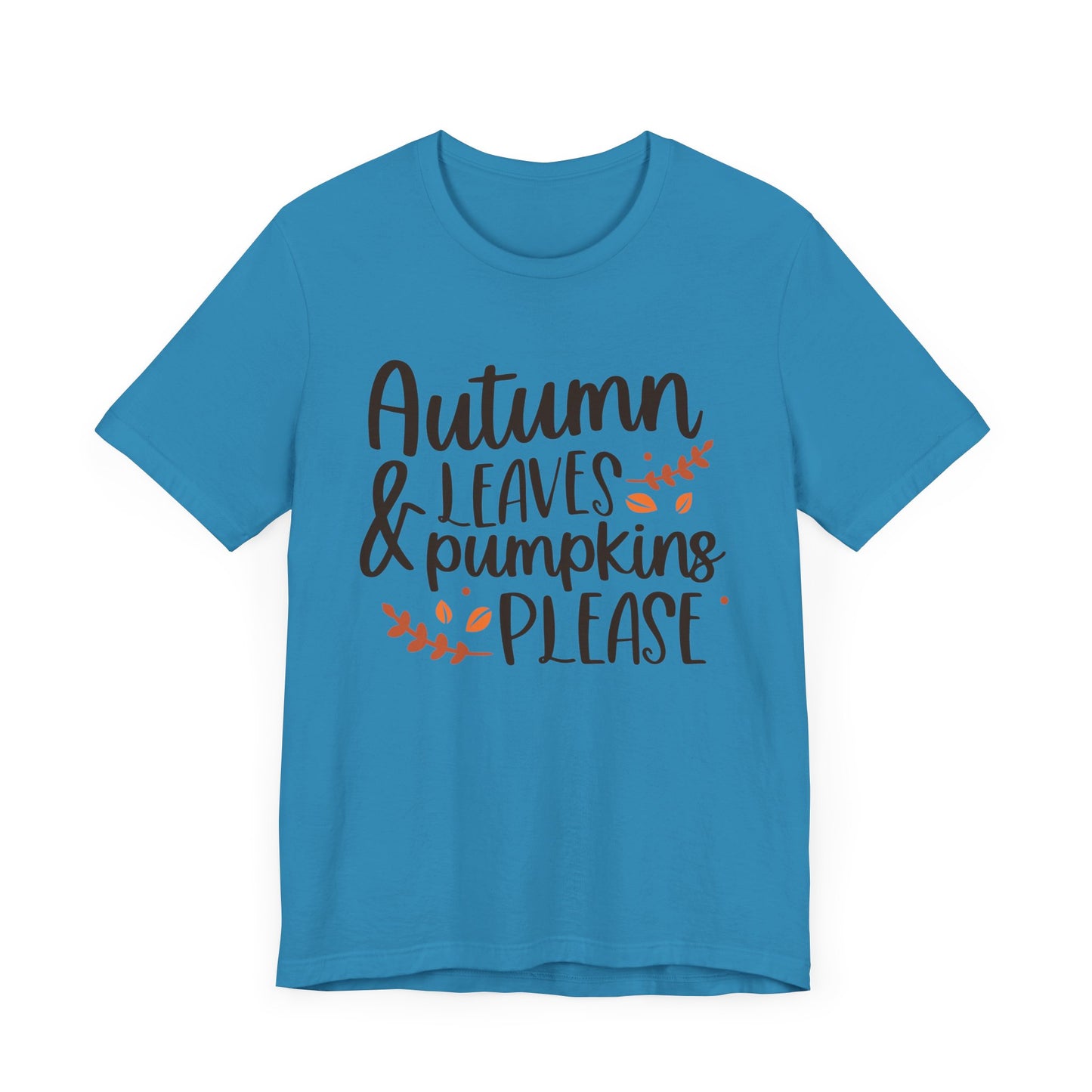 Autumn Leaves & Pumpkins Please Jersey Short Sleeve Tee