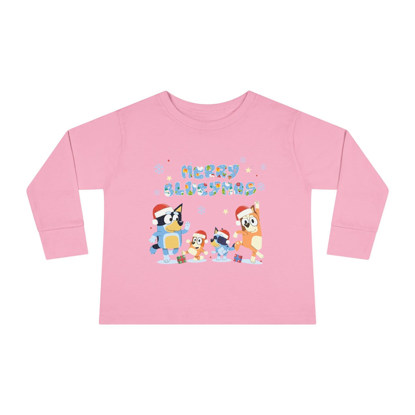 Merry Blue-y-mas Toddler Long Sleeve Tee
