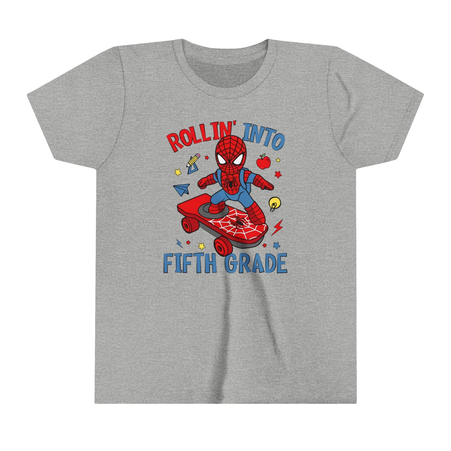 Rollin' Into 5th Grade Youth Short Sleeve Tee