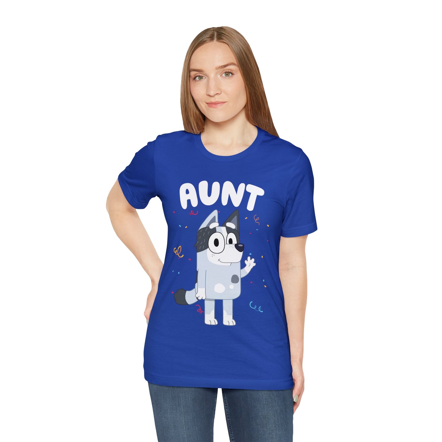 Aunt Bluey Birthday short sleeve Tshirt