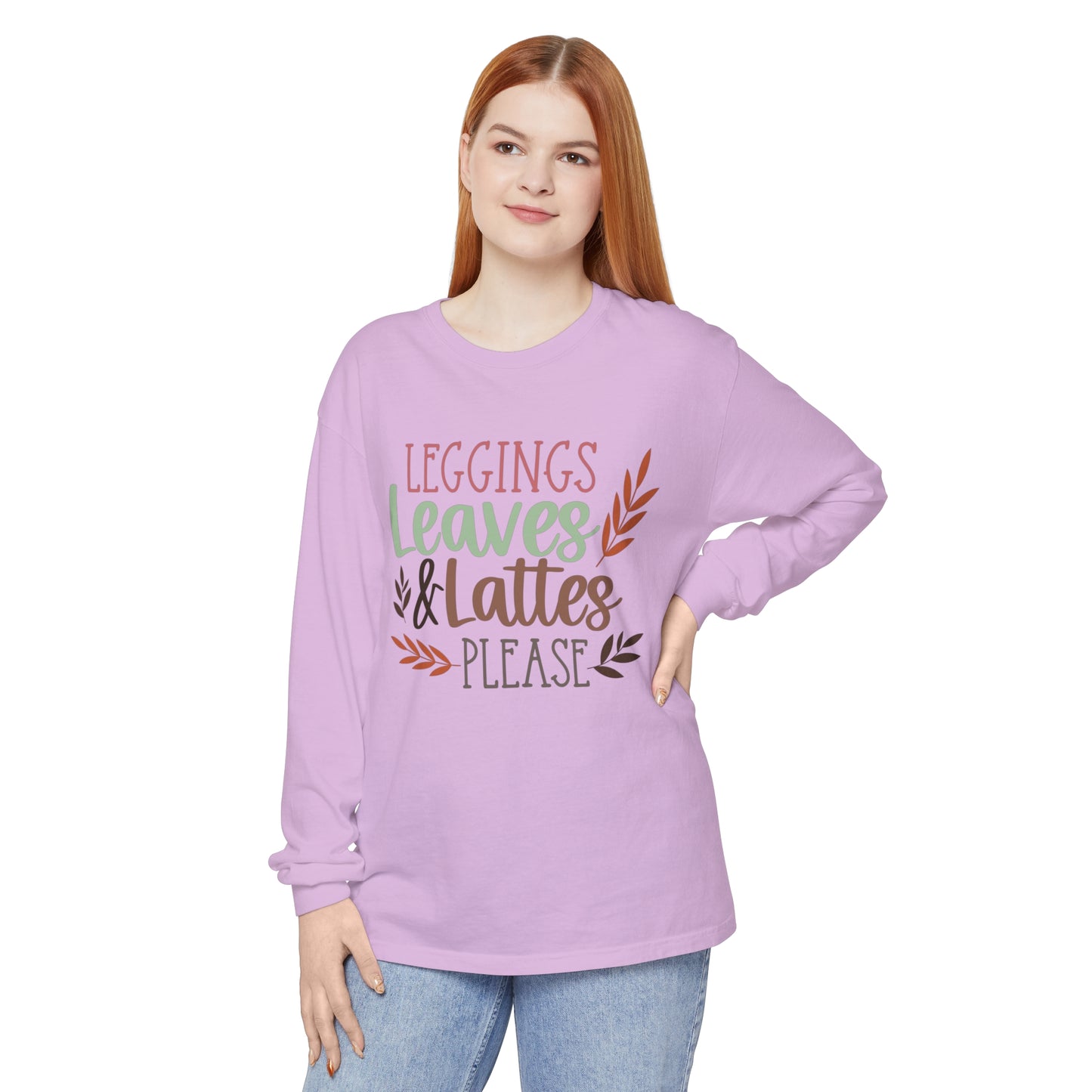 Leggings, Leaves & Lattes Please Long Sleeve T-Shirt
