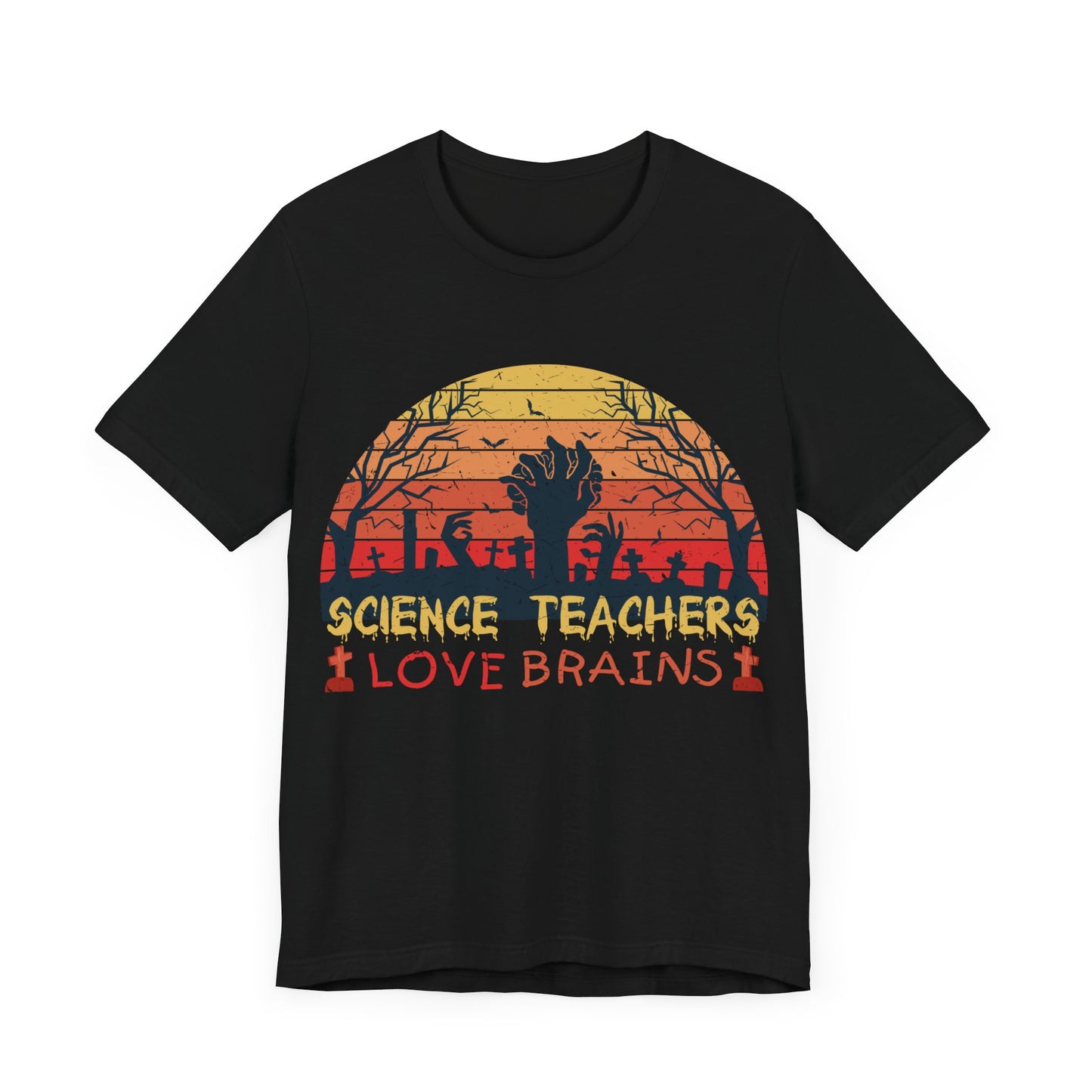 Science Teachers Love Brains Jersey Short Sleeve Tee
