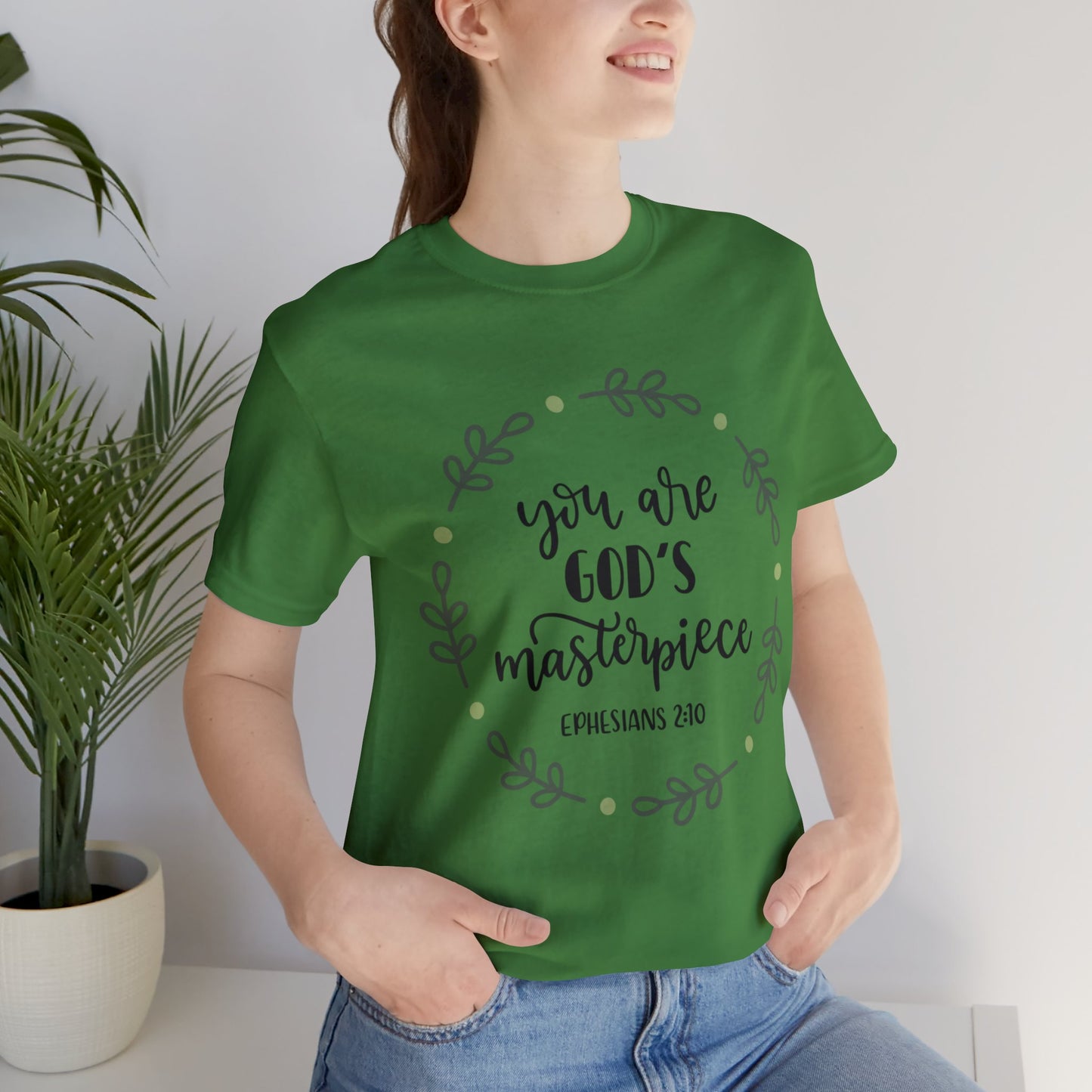 You are God's Masterpiece (front) You are Enough (back) Short Sleeve Tshirt