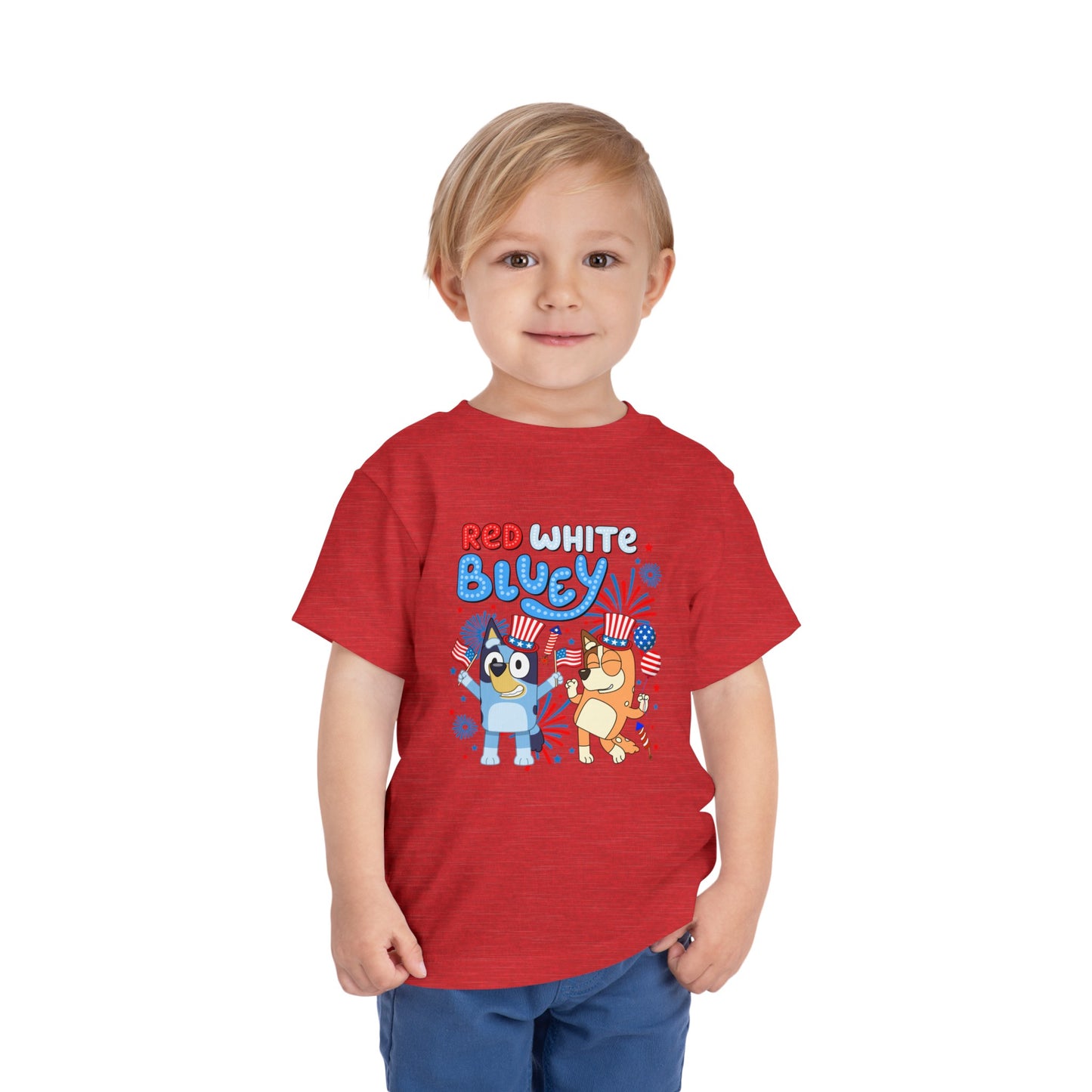 Red, White & Bluey Toddler Short Sleeve Tee
