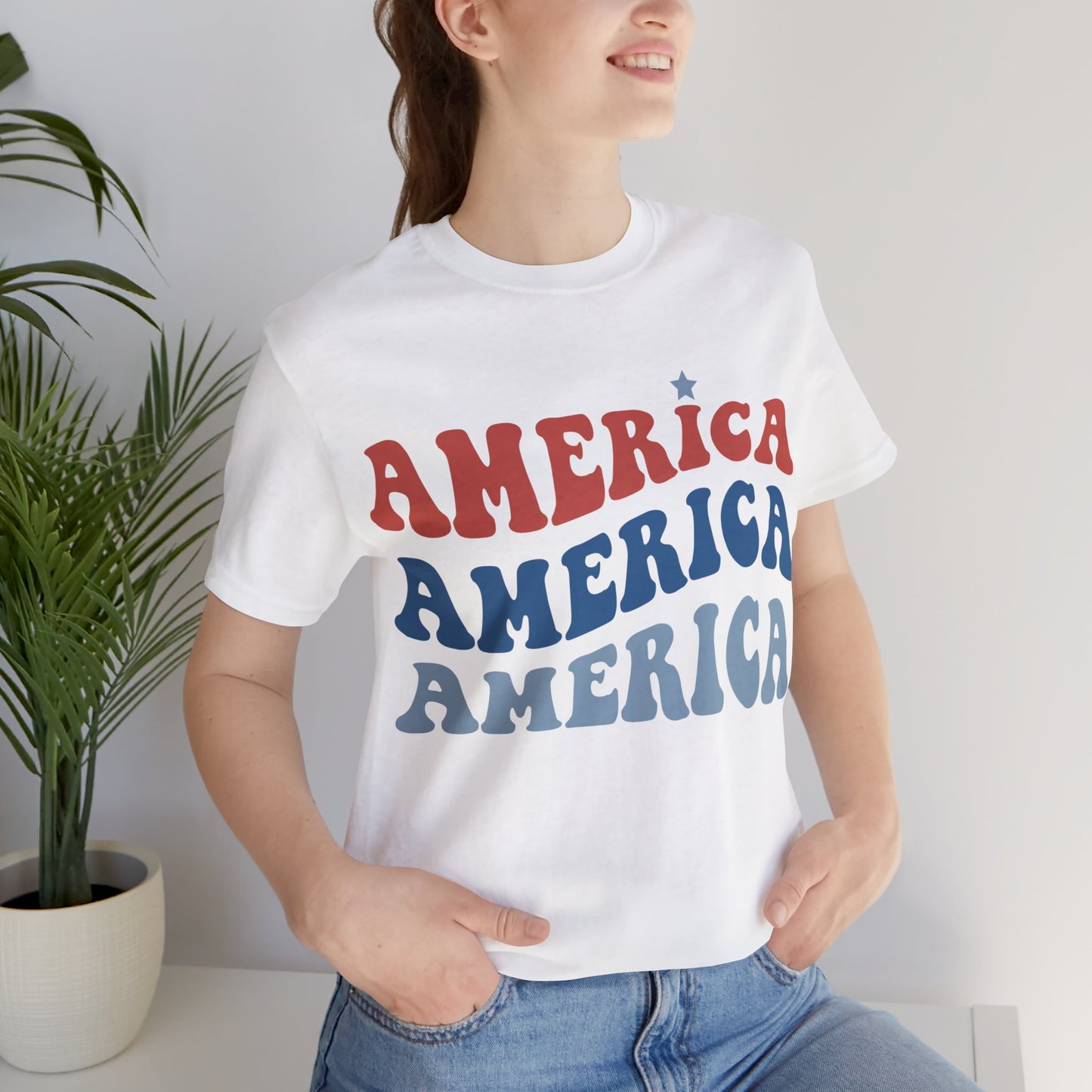 AMERICA Jersey Short Sleeve Tee