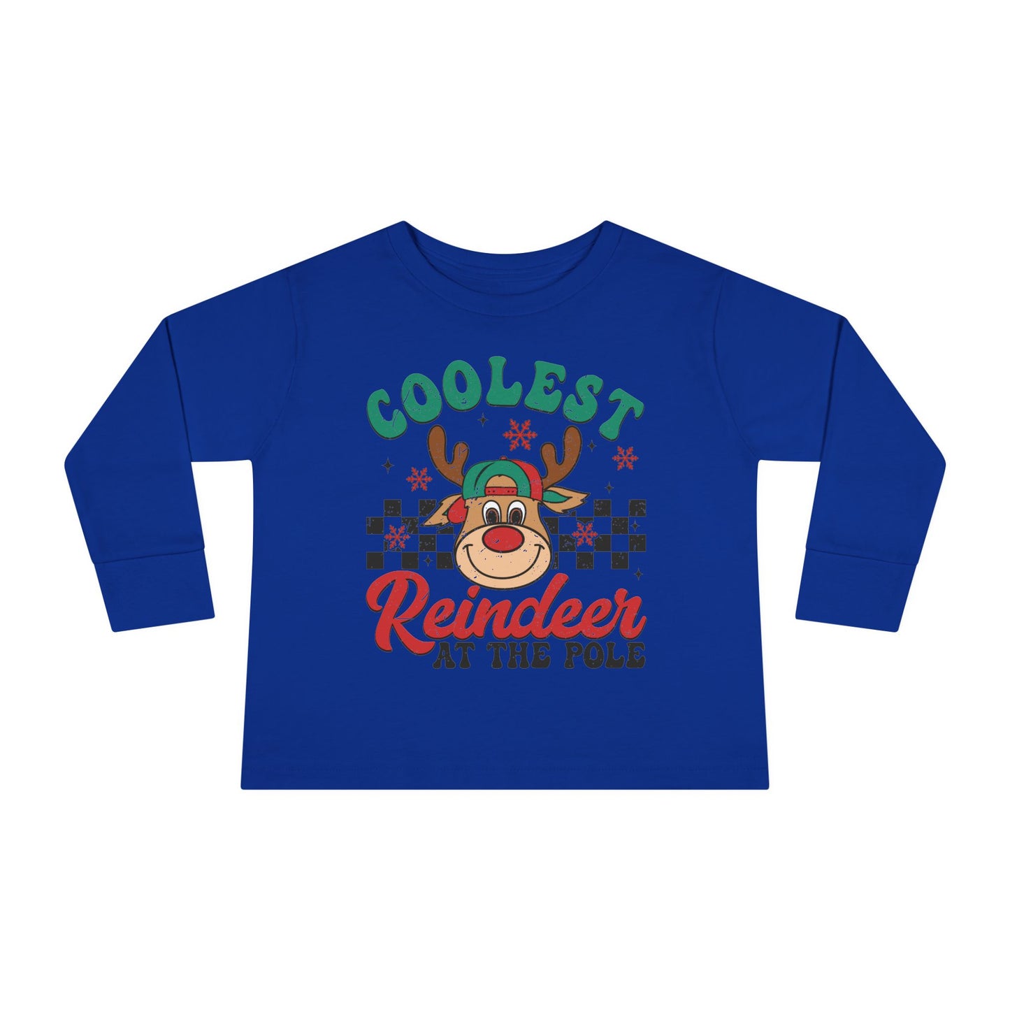 Coolest Reindeer at the Pole Toddler Long Sleeve Tee