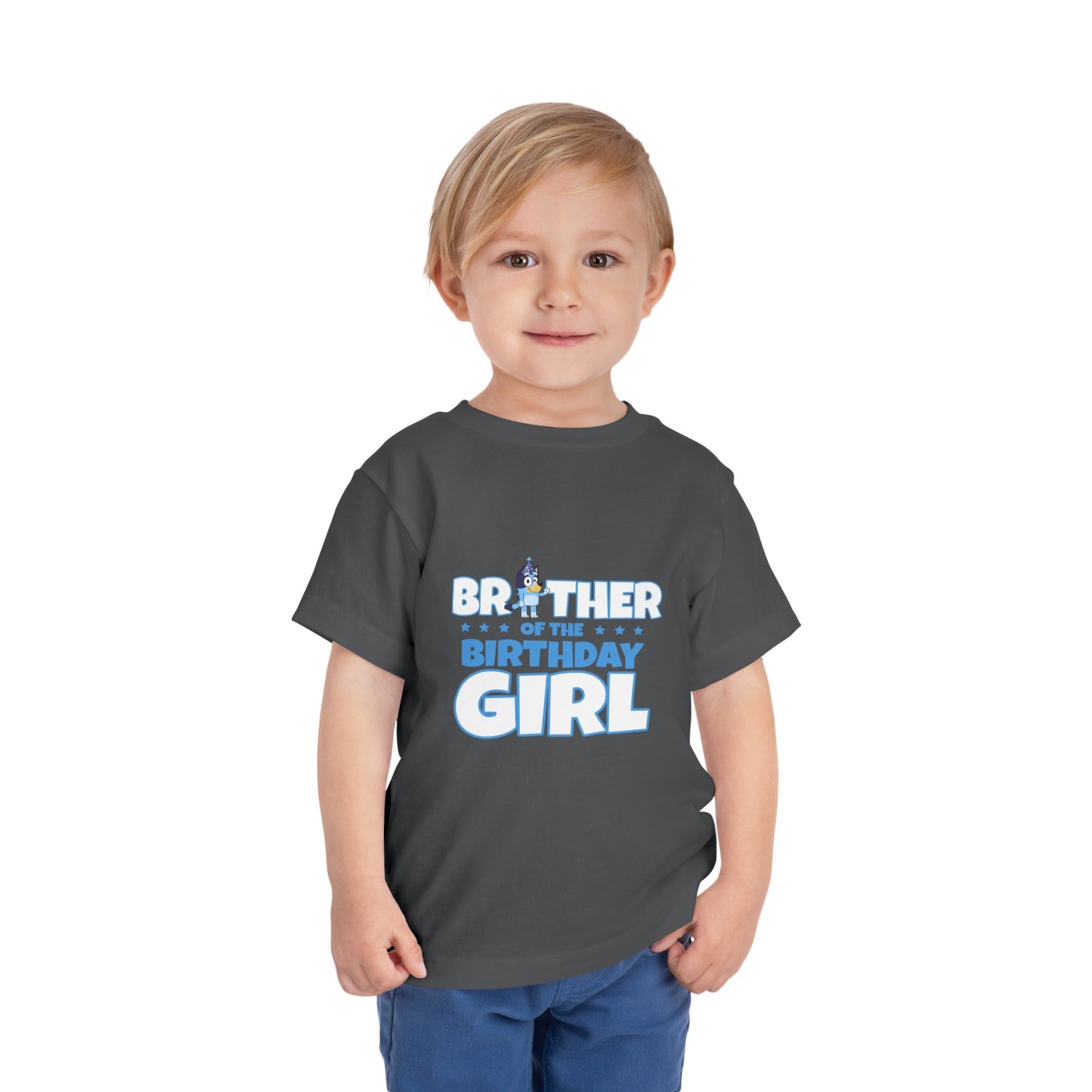 Brother of the Birthday Girl Toddler Short Sleeve Tee