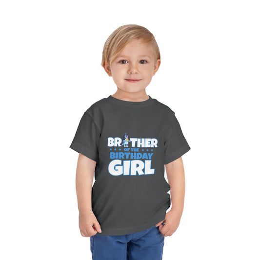 Brother of the Birthday Girl Toddler Short Sleeve Tee