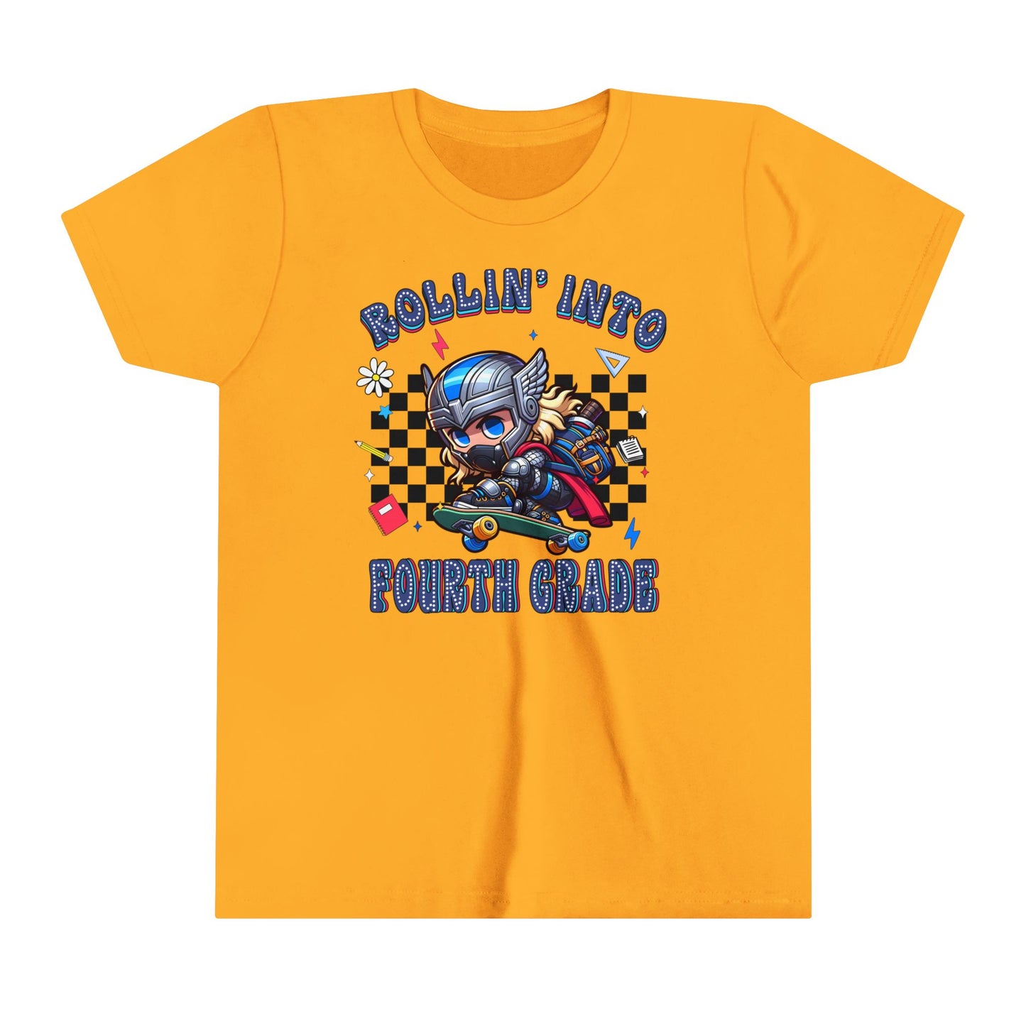 THOR - Rollin' Into 4th Grade Youth Short Sleeve Tee