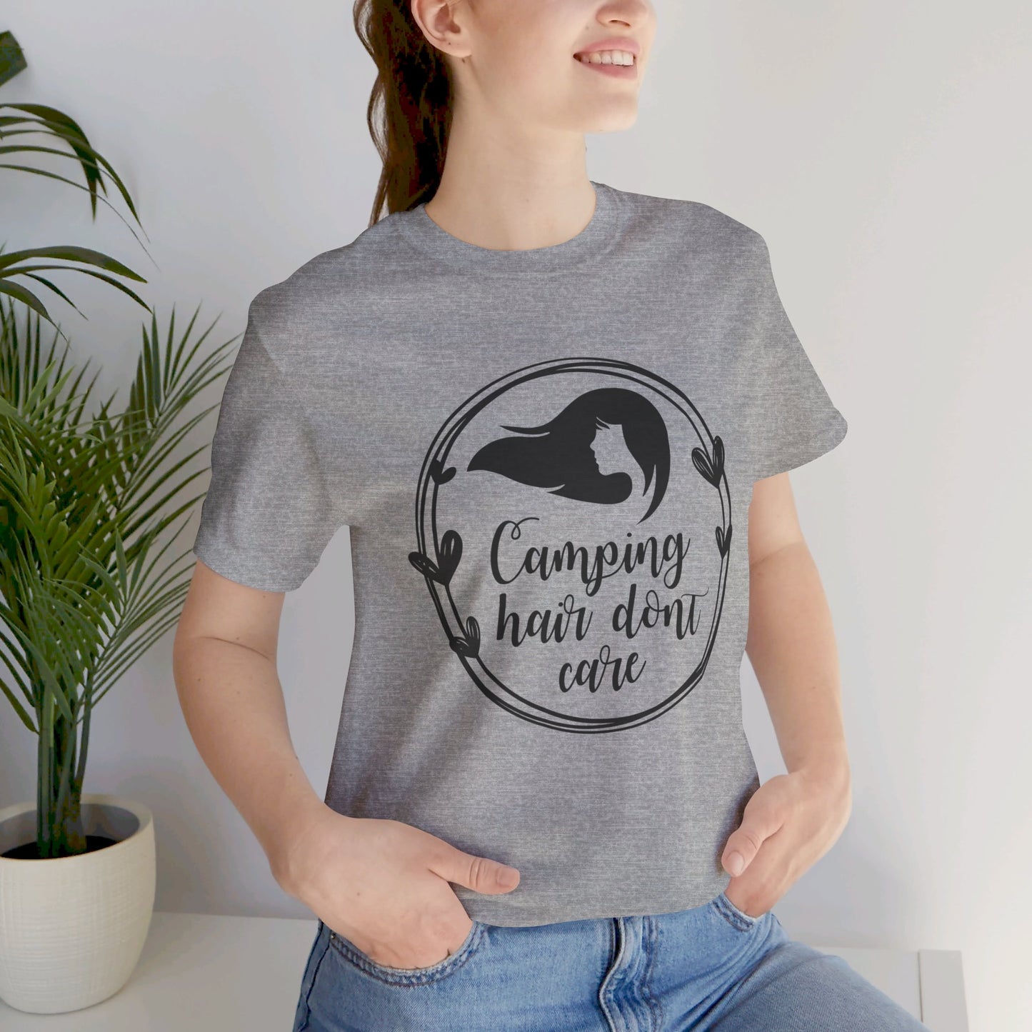Camping Hair Dont Care Short Sleeve Tshirt