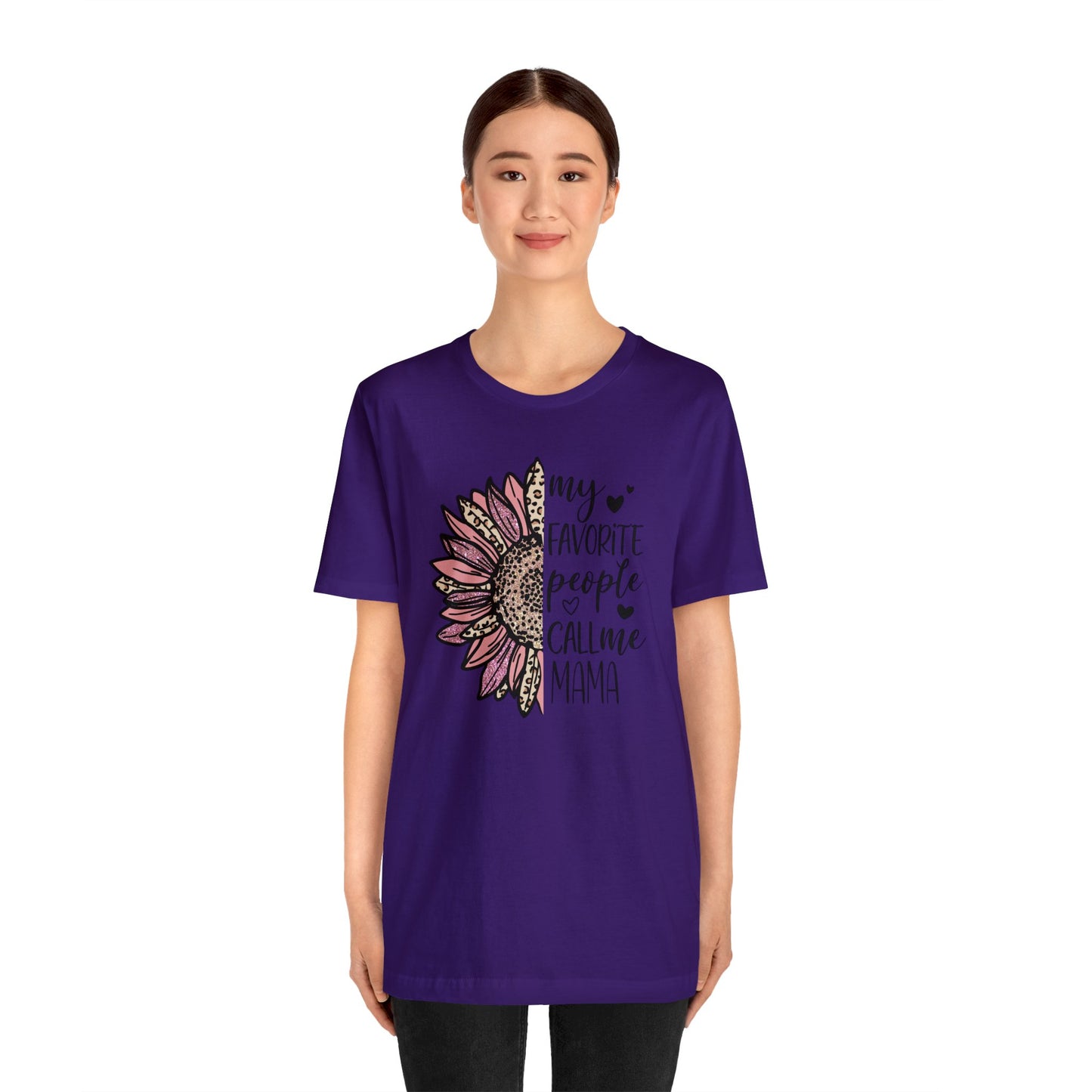My Favorite People Call Me Mama Sunflower short sleeve tshirt