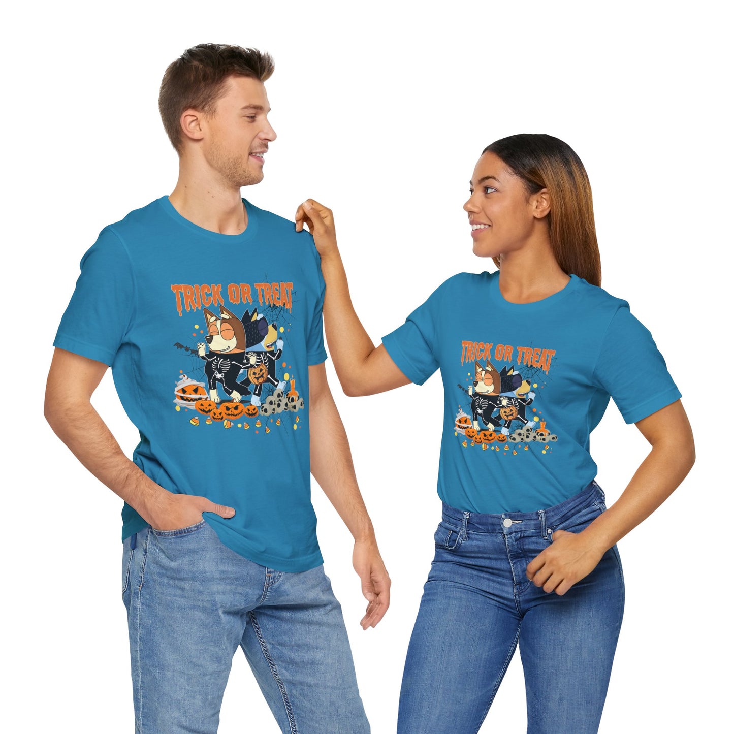 Trick or Treat with Chili and Bandit Jersey Short Sleeve Tee