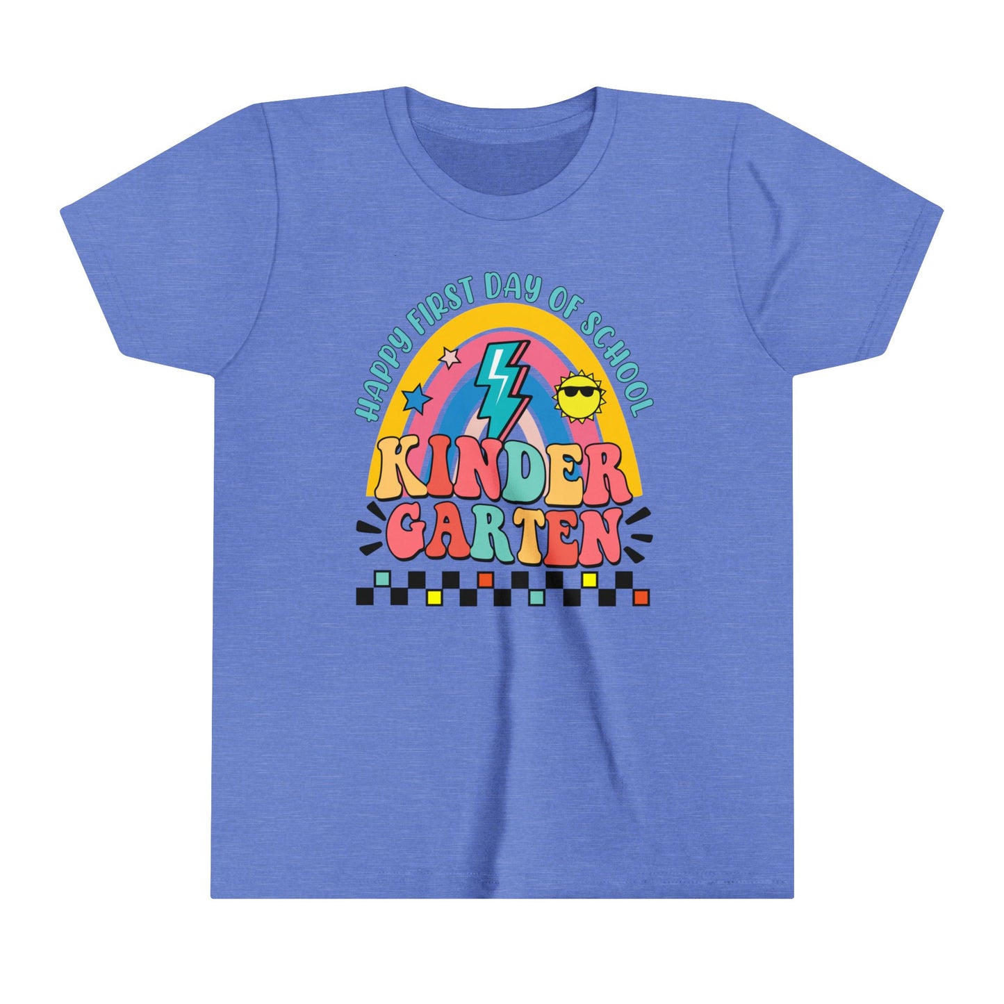 Happy First Day of School - Kindergarten Youth Short Sleeve Tee