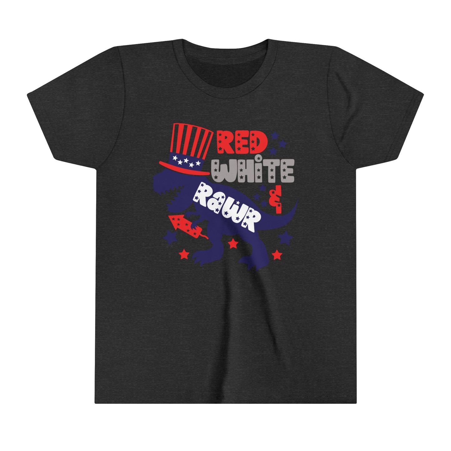 Red White & Rawr Youth Short Sleeve Tee