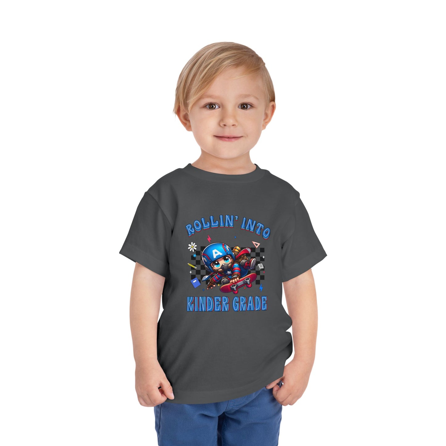 CAPTAIN AMERICA - Rollin' Into Kinder Grade Toddler Short Sleeve Tee