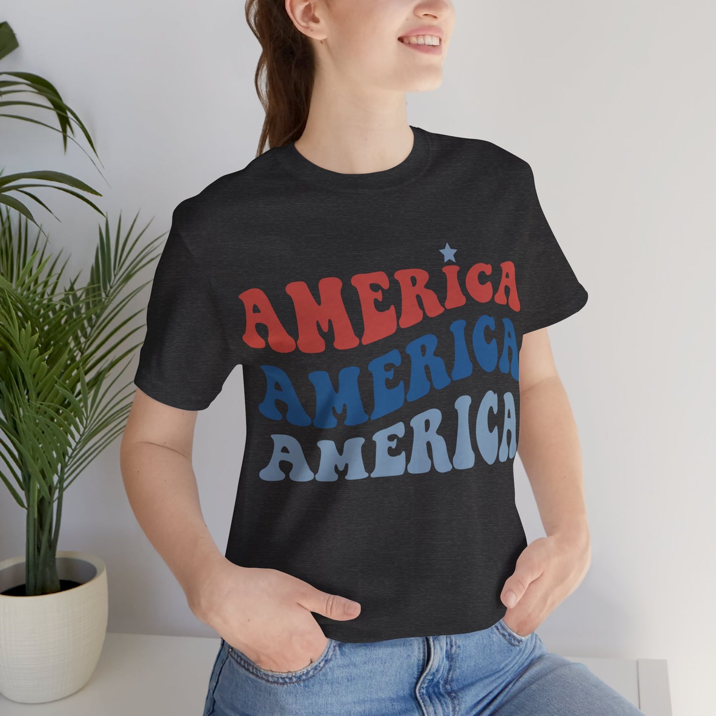 AMERICA Jersey Short Sleeve Tee