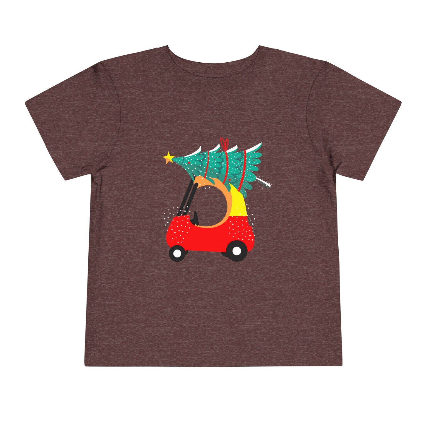 Kiddie Car with christmas tree Toddler Short Sleeve Tee