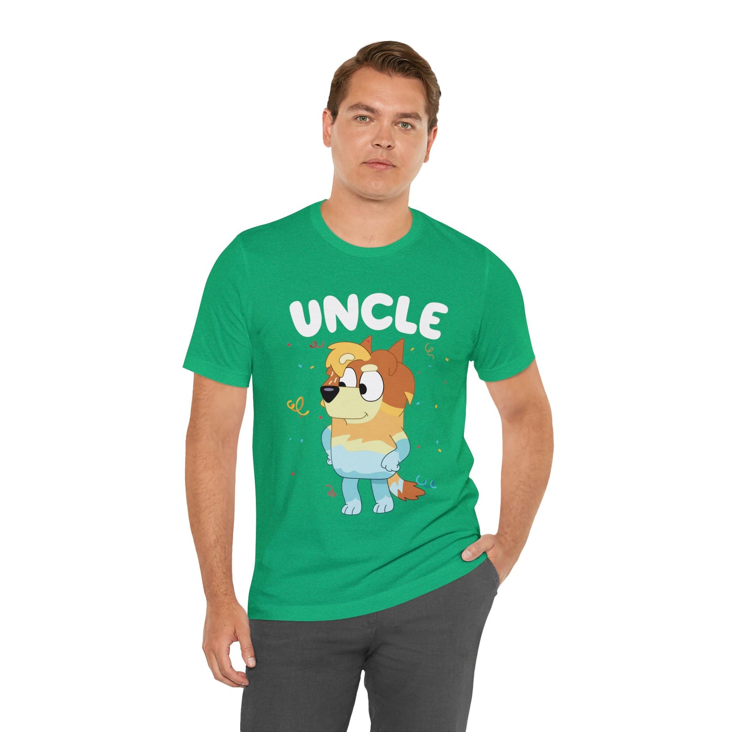 Uncle Bluey Birthday Short sleeve Tshirt