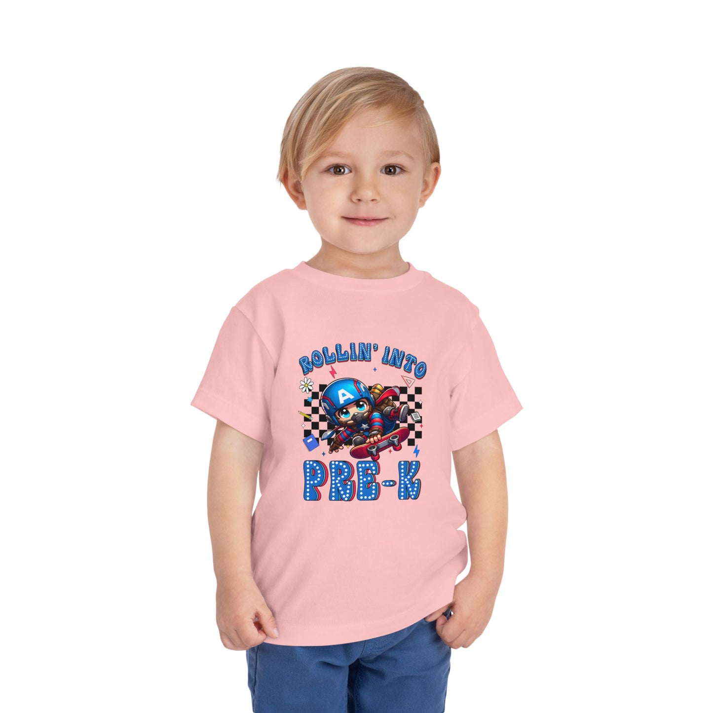 CAPTAIN AMERICA - Rollin' Into Pre-K Toddler Short Sleeve Tee
