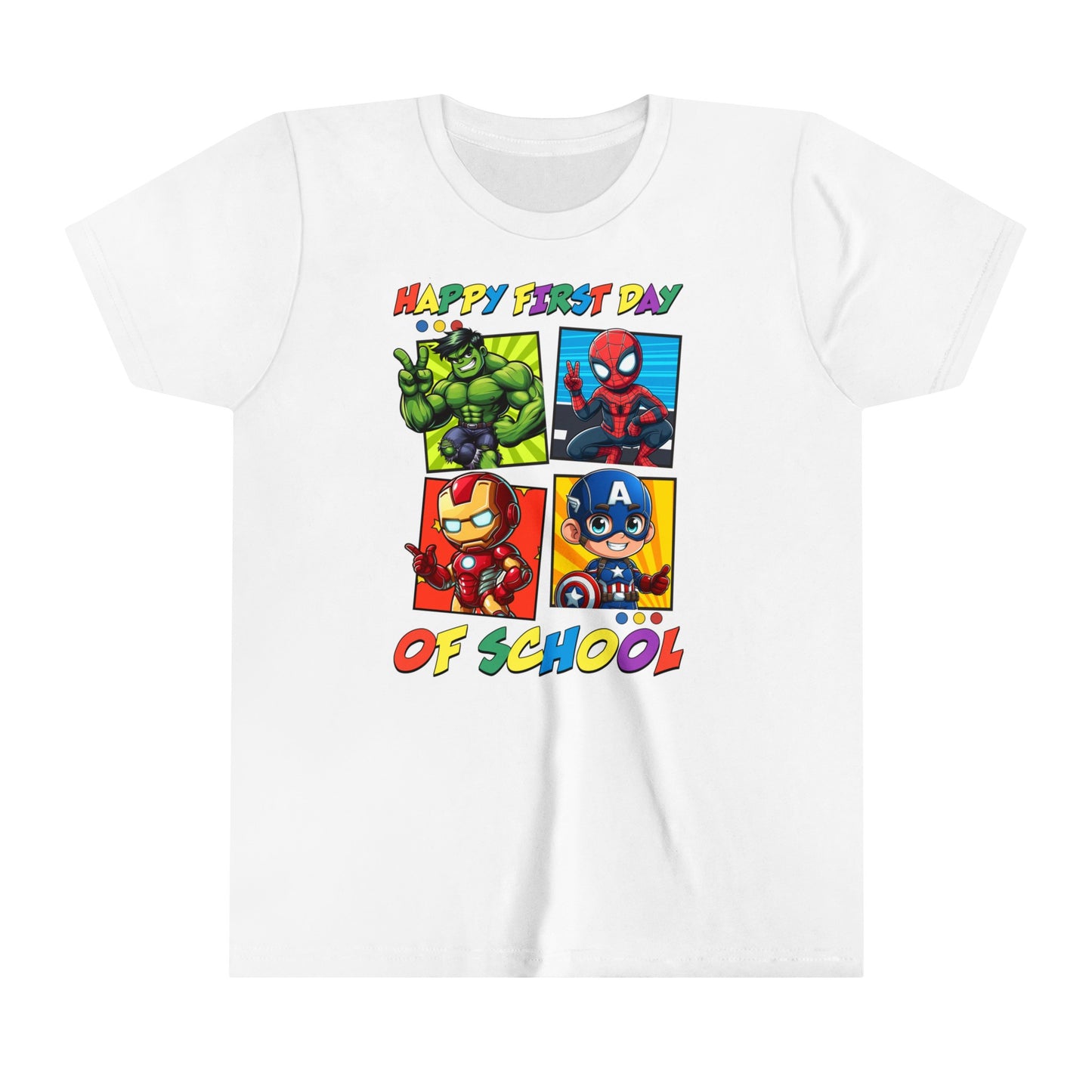 Happy First Day of School Youth Short Sleeve Tee