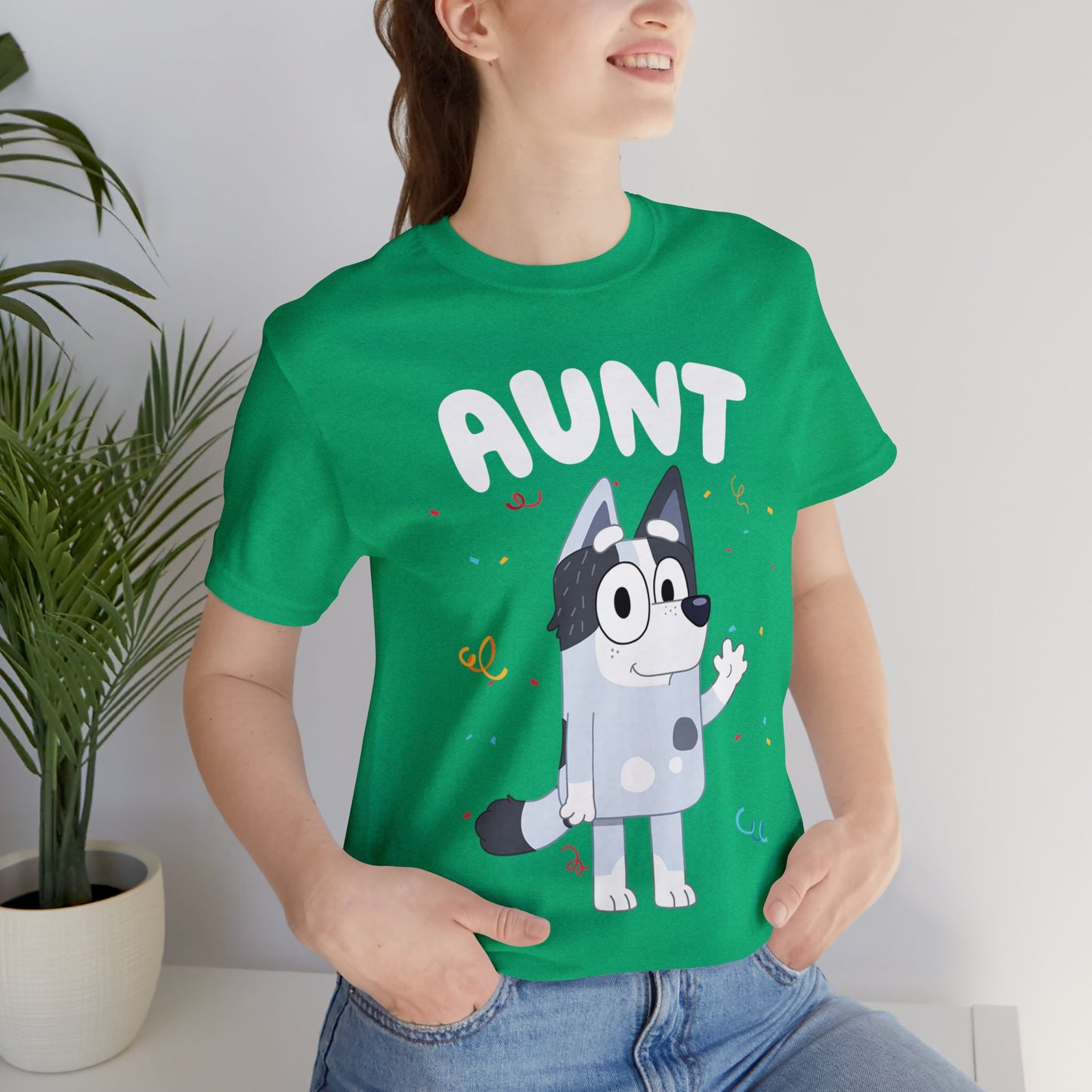 Aunt Bluey Birthday short sleeve Tshirt