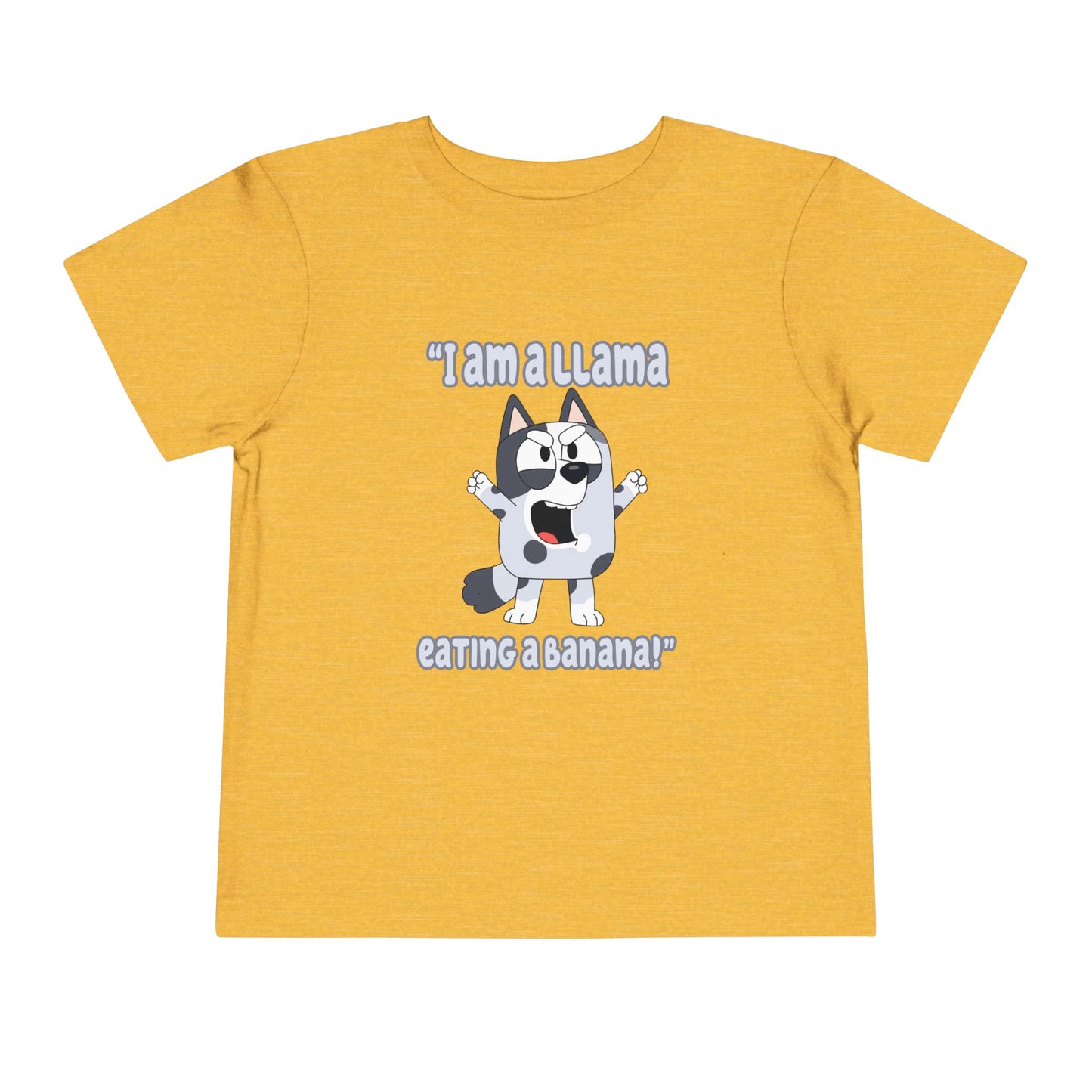 I'm a Llama eating a banana Toddler Short Sleeve Tee