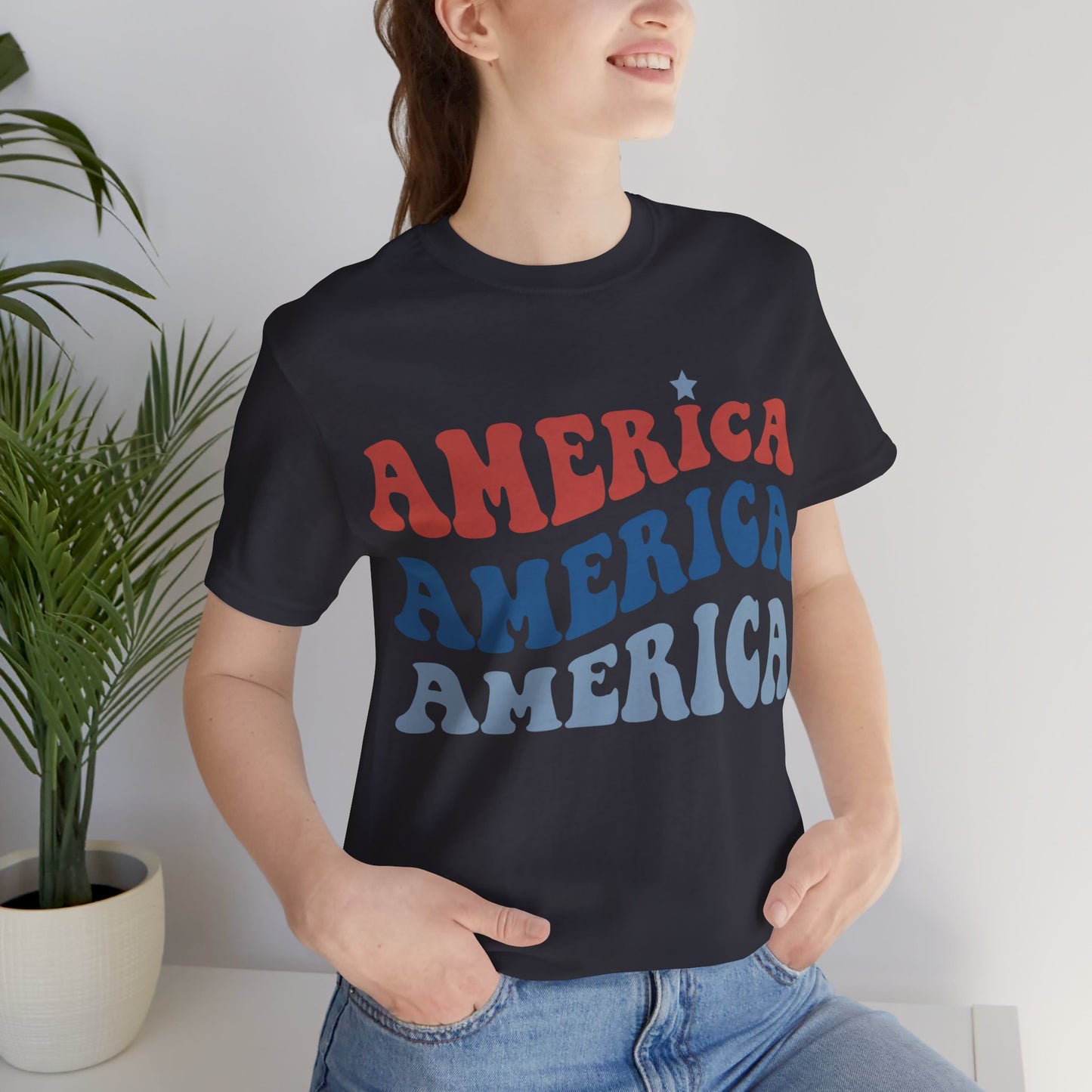 AMERICA Jersey Short Sleeve Tee