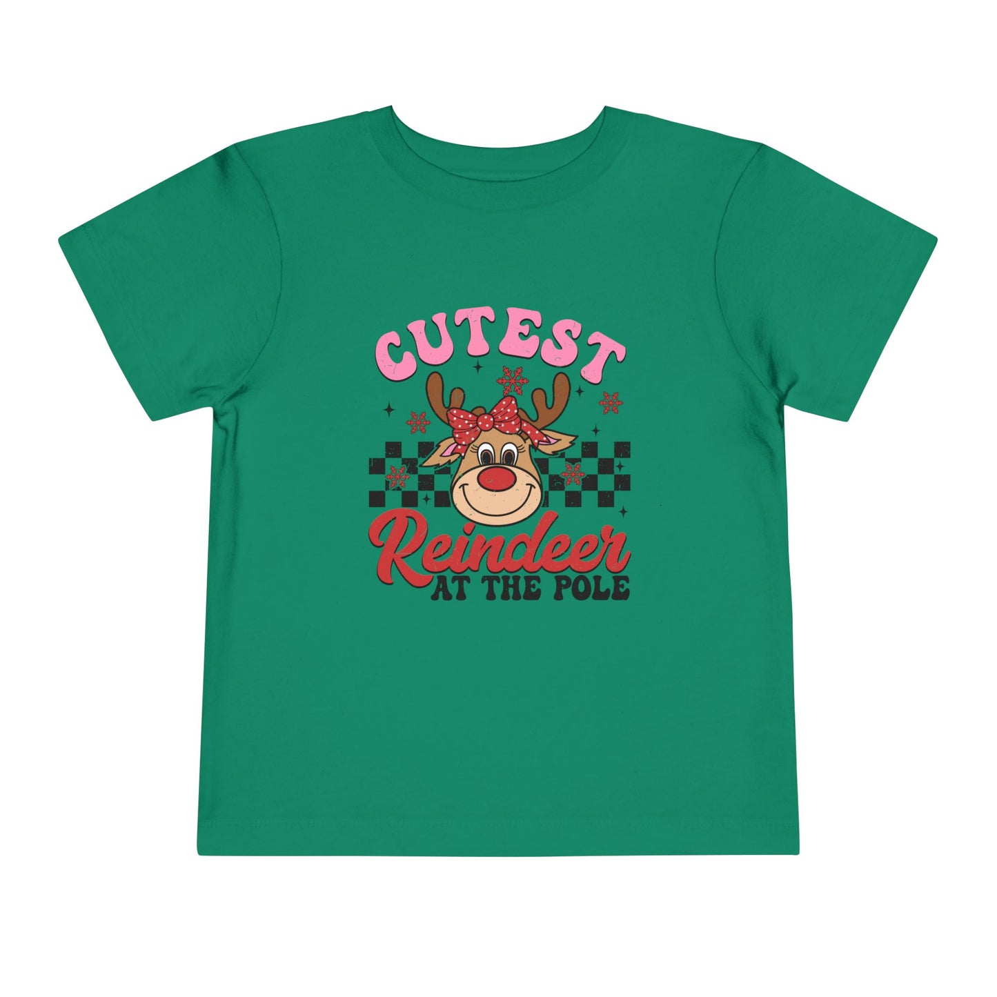Coolest Reindeer at the Pole Toddler Short Sleeve Tee