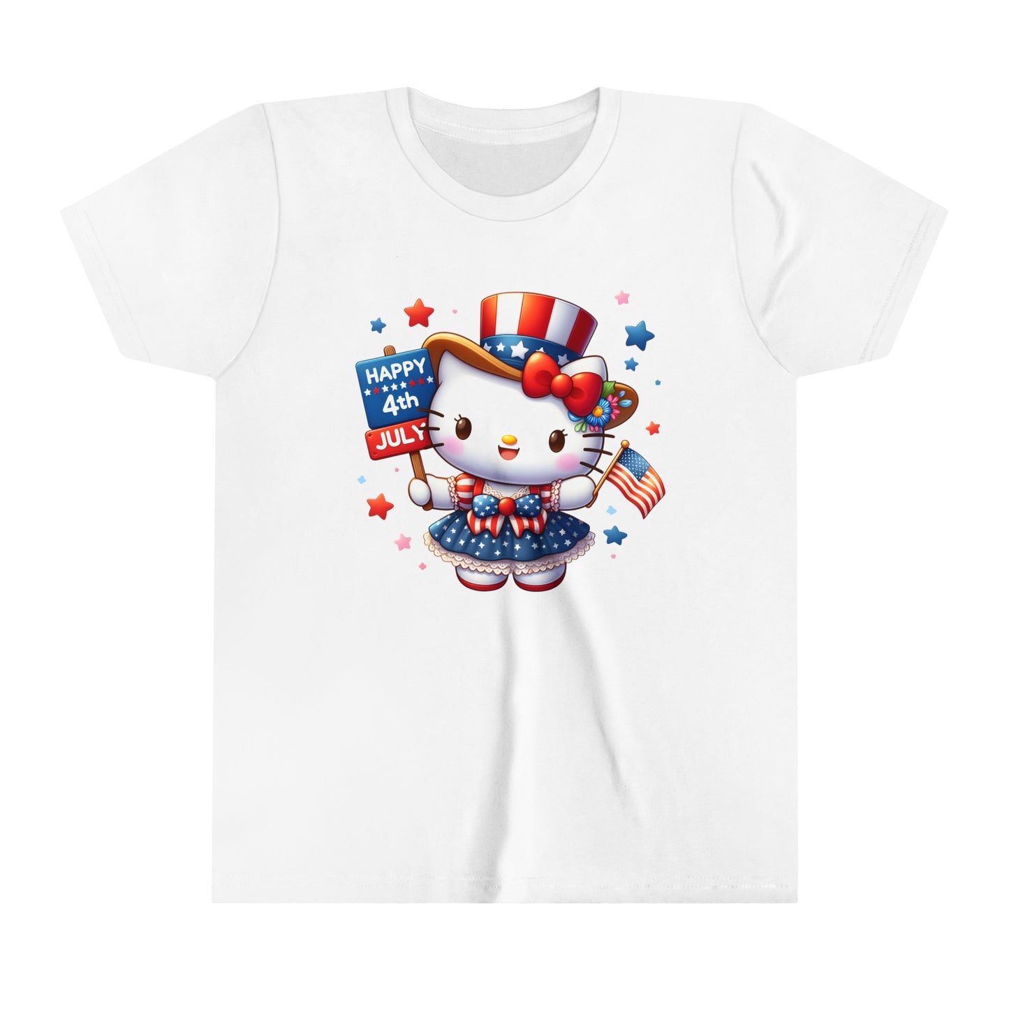 Happy 4th of July Hello Kitty Youth Short Sleeve Tee