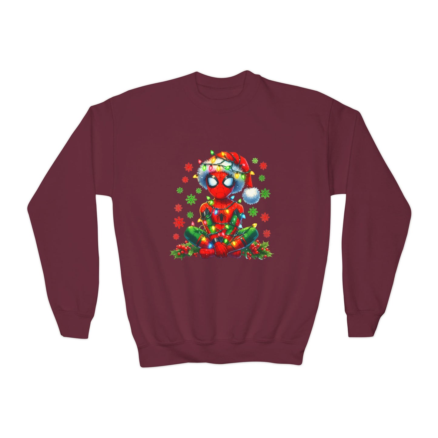 Spidey Christmas Youth Crewneck Sweatshirt