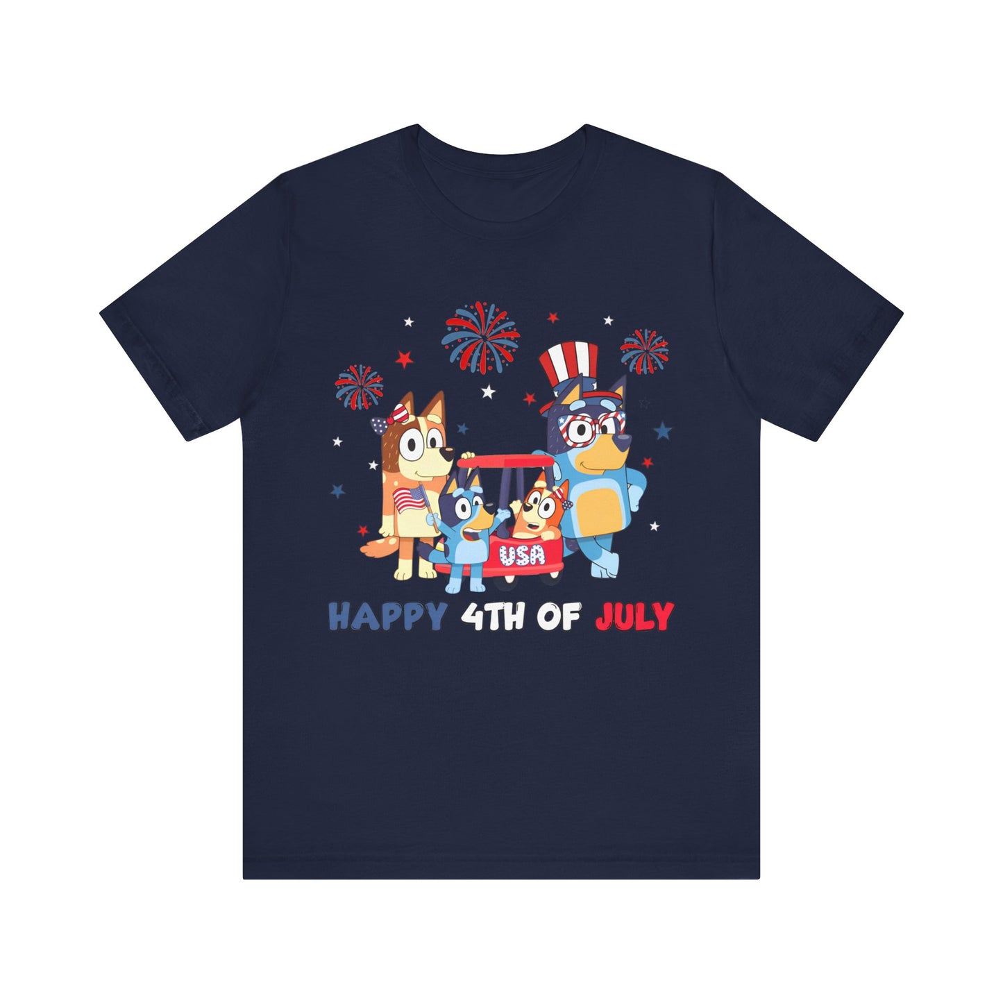Happy 4th of July Jersey Short Sleeve Tee