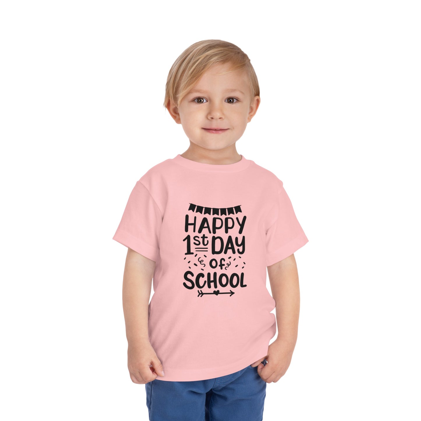 Happy 1st Day of School Toddler Short Sleeve Tee