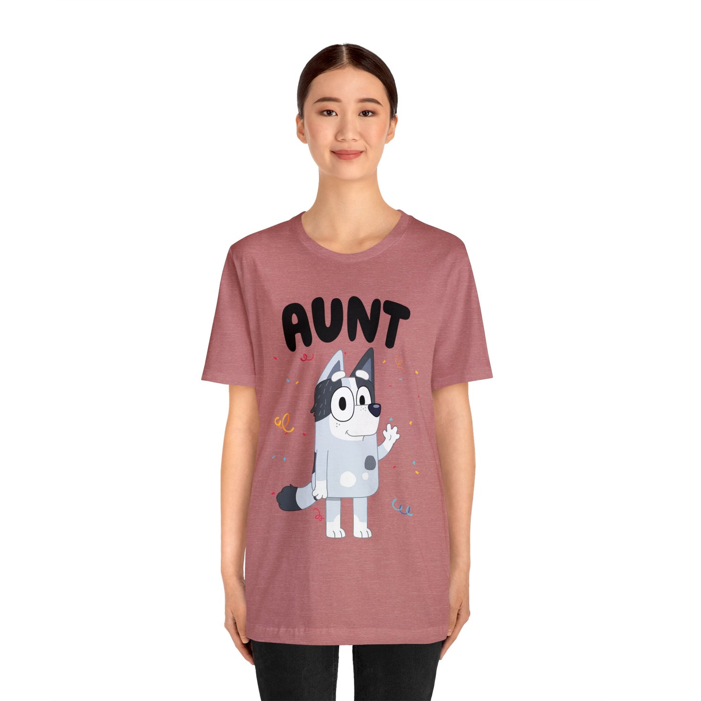 Aunt Bluey Birthday short sleeve Tshirt