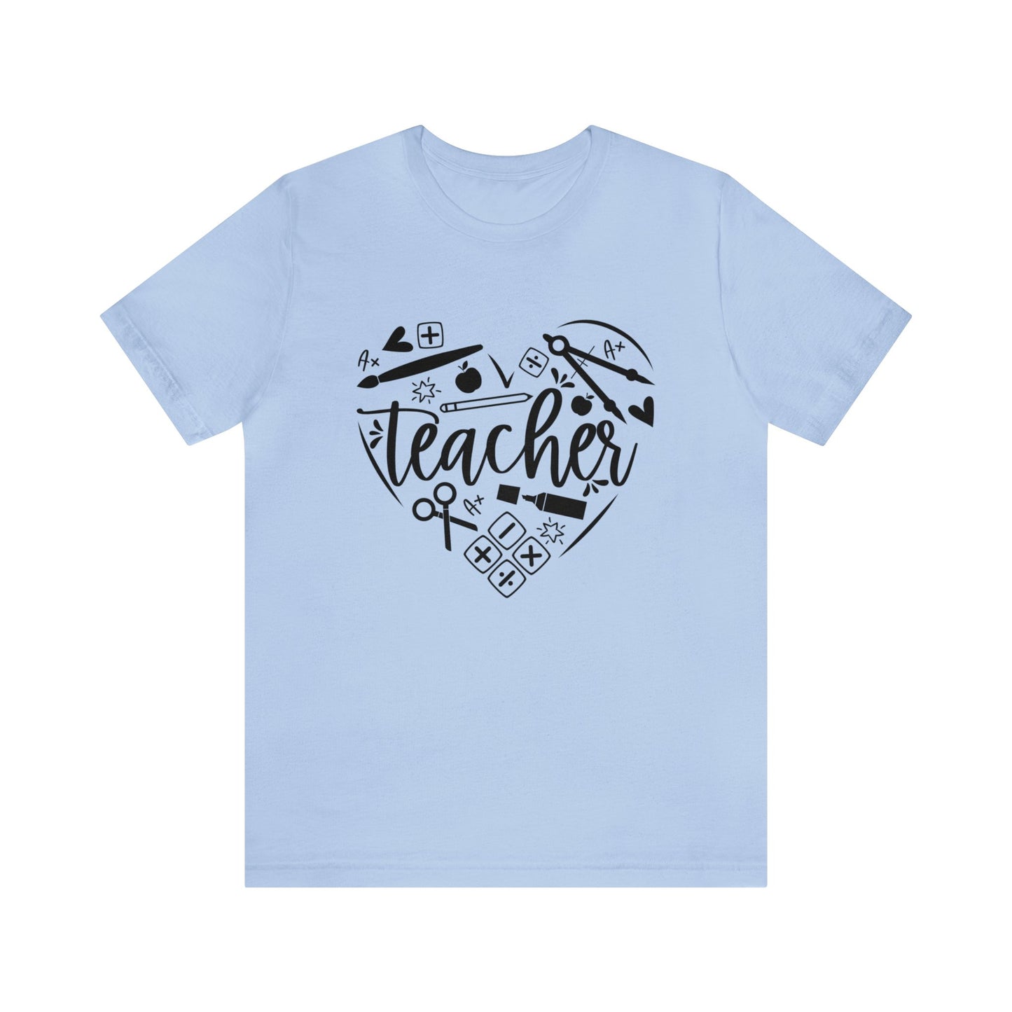 Teacher heart Short sleeve Tshirt