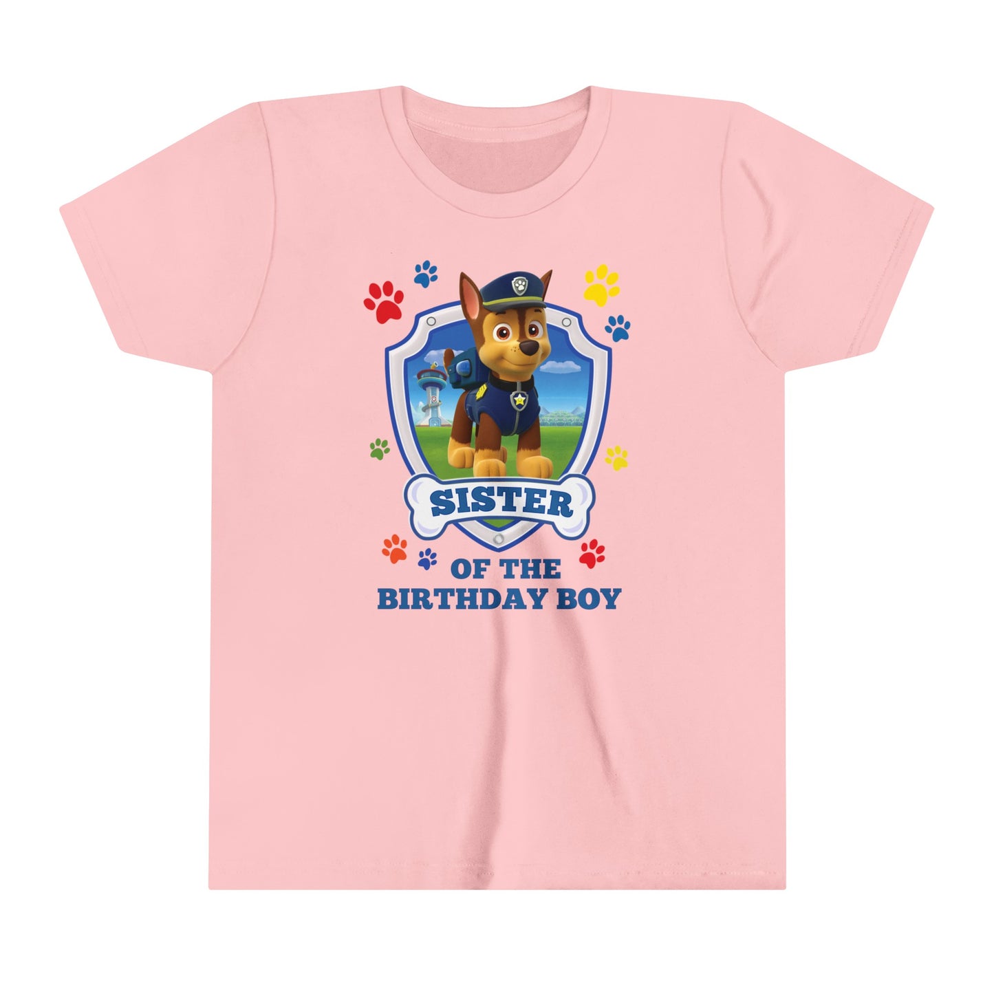 Sister of the Birthday Boy Youth Short Sleeve Tee