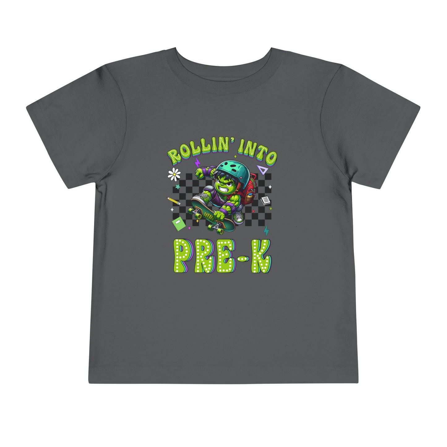 HULK - Rollin' Into Pre_K Toddler Short Sleeve Tee