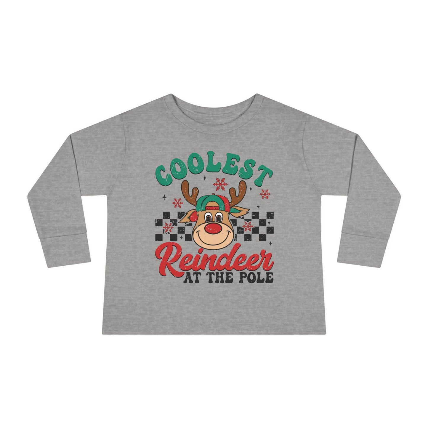 Coolest Reindeer at the Pole Toddler Long Sleeve Tee