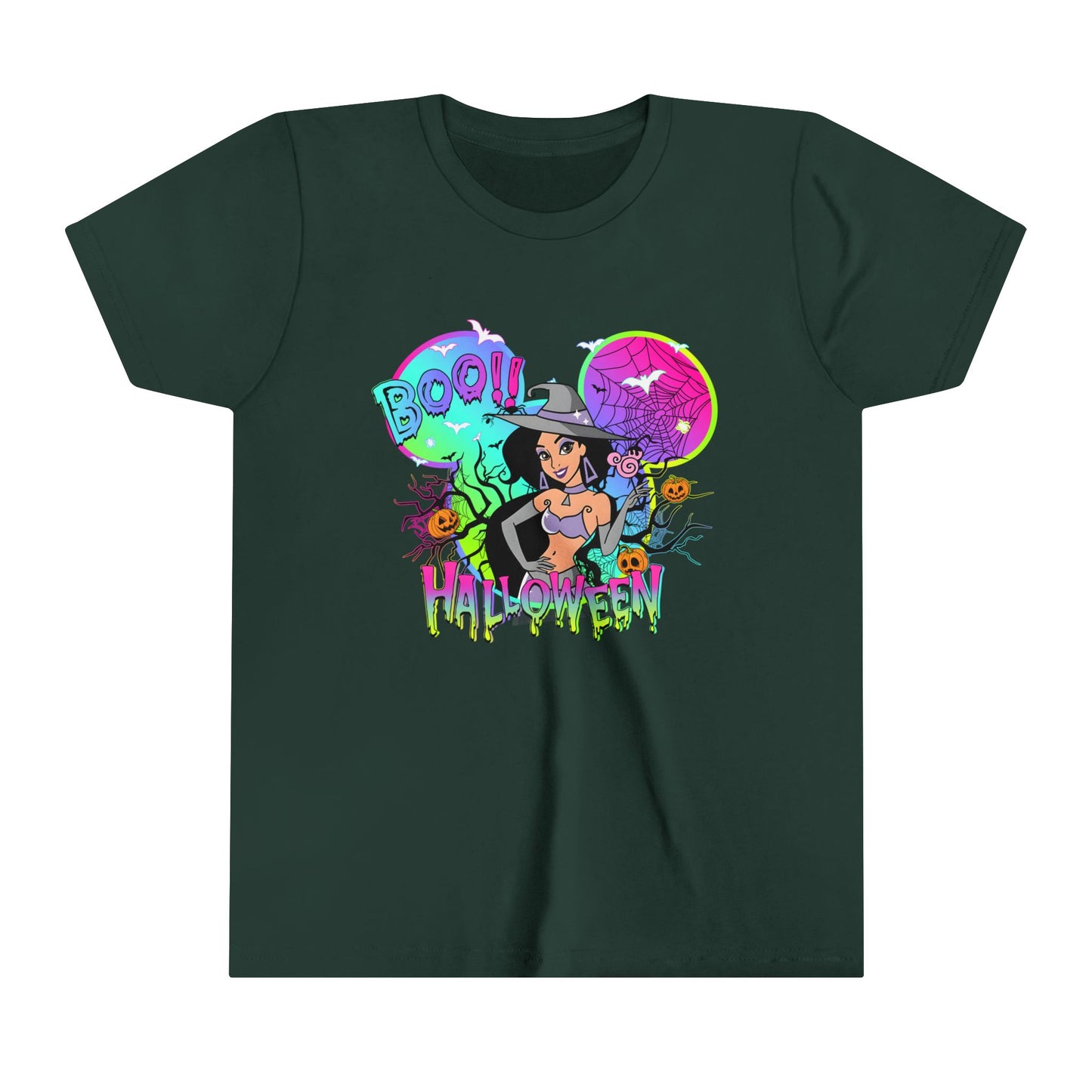 Jasmine Boo! Halloween Youth Short Sleeve Tee