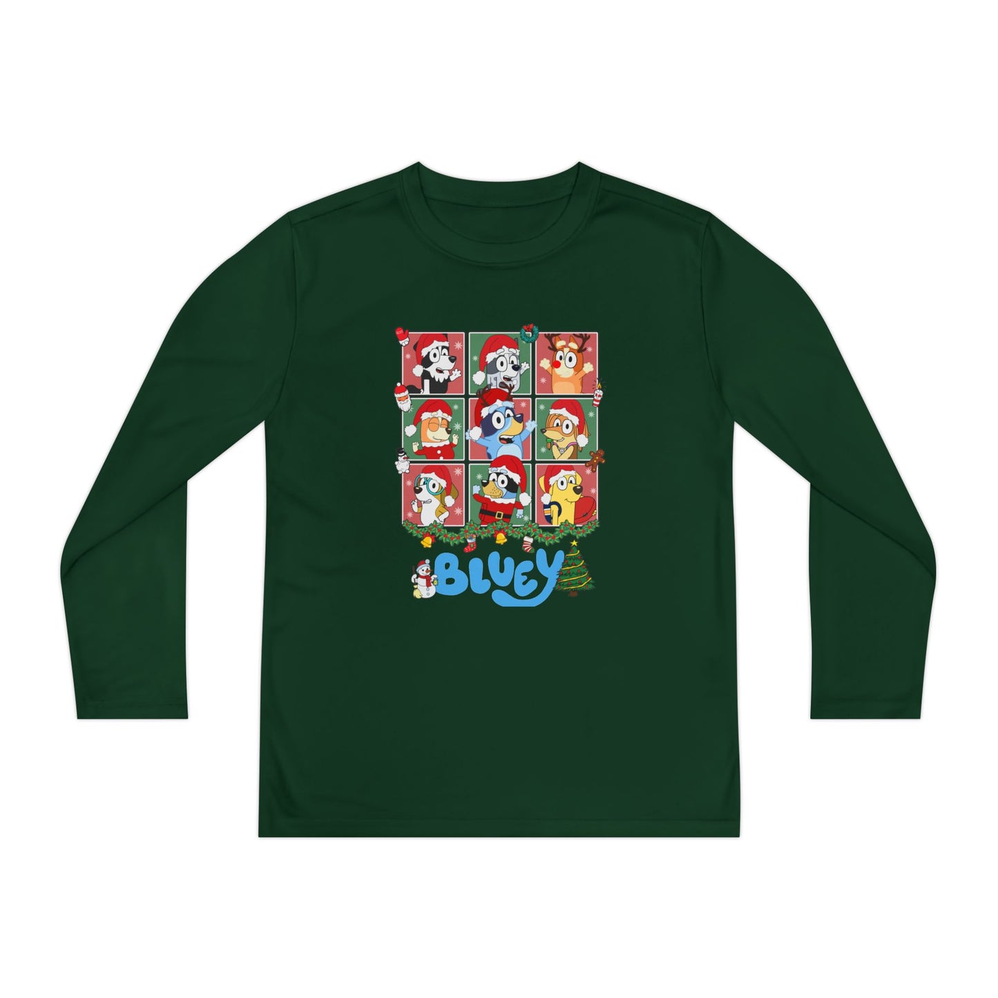 Christmas Polaroids Youth Long Sleeve Competitor Tee