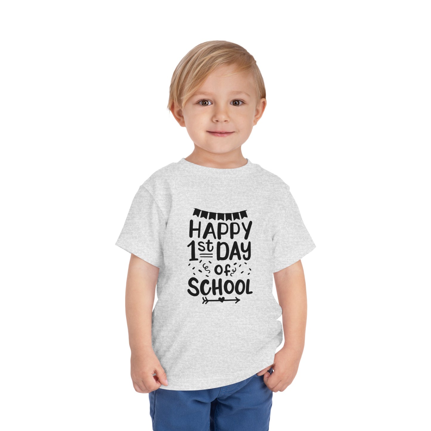 Happy 1st Day of School Toddler Short Sleeve Tee