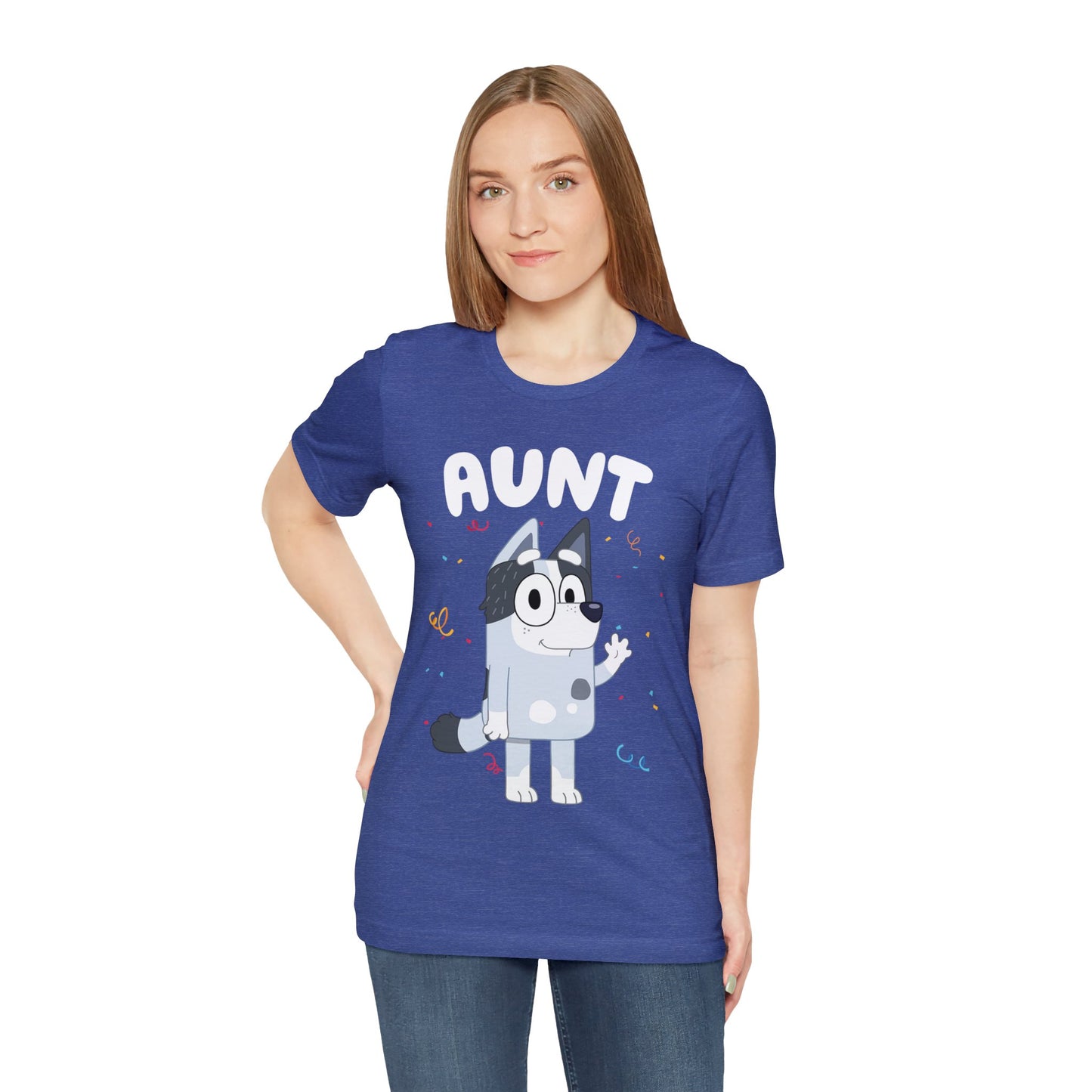 Aunt Bluey Birthday short sleeve Tshirt