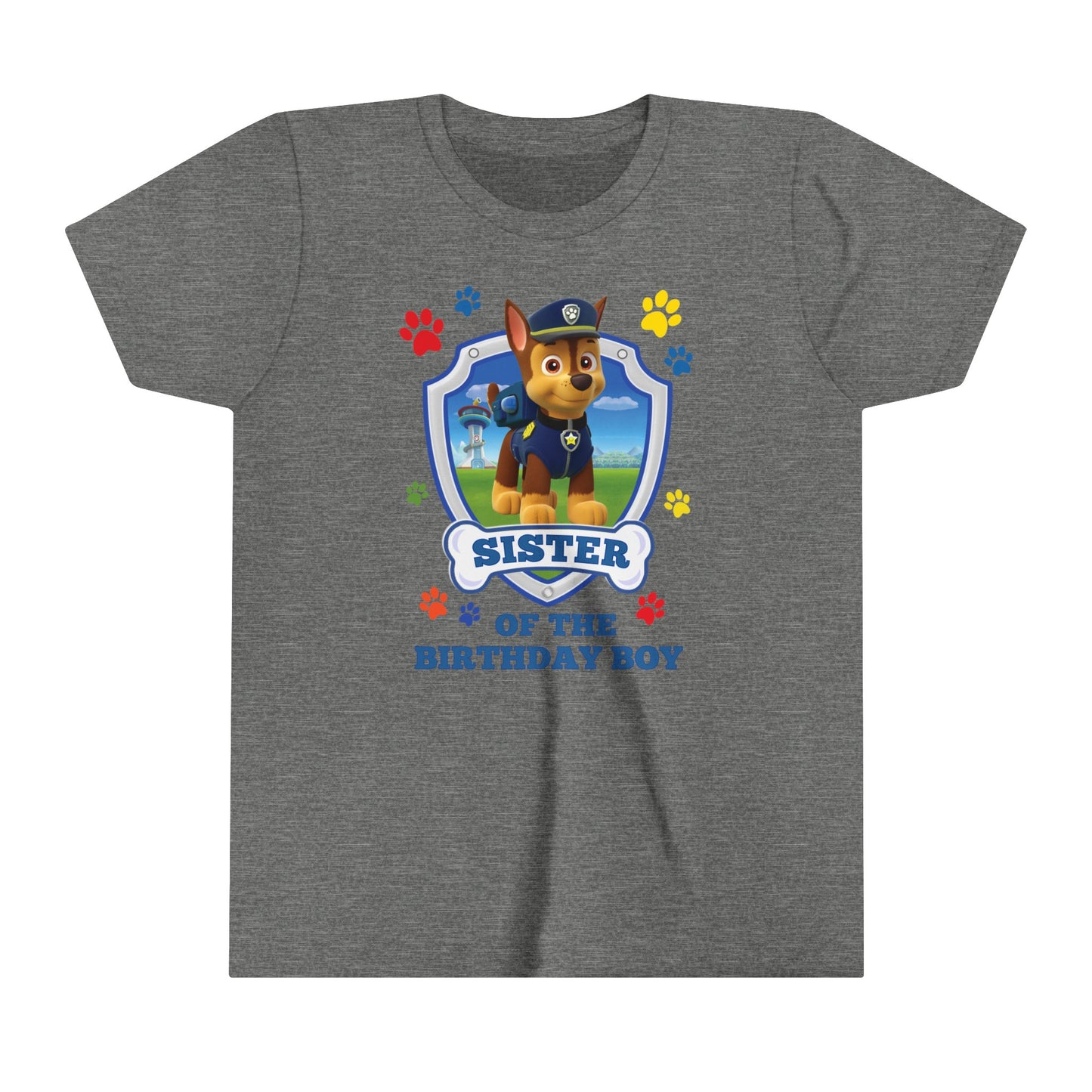Sister of the Birthday Boy Youth Short Sleeve Tee