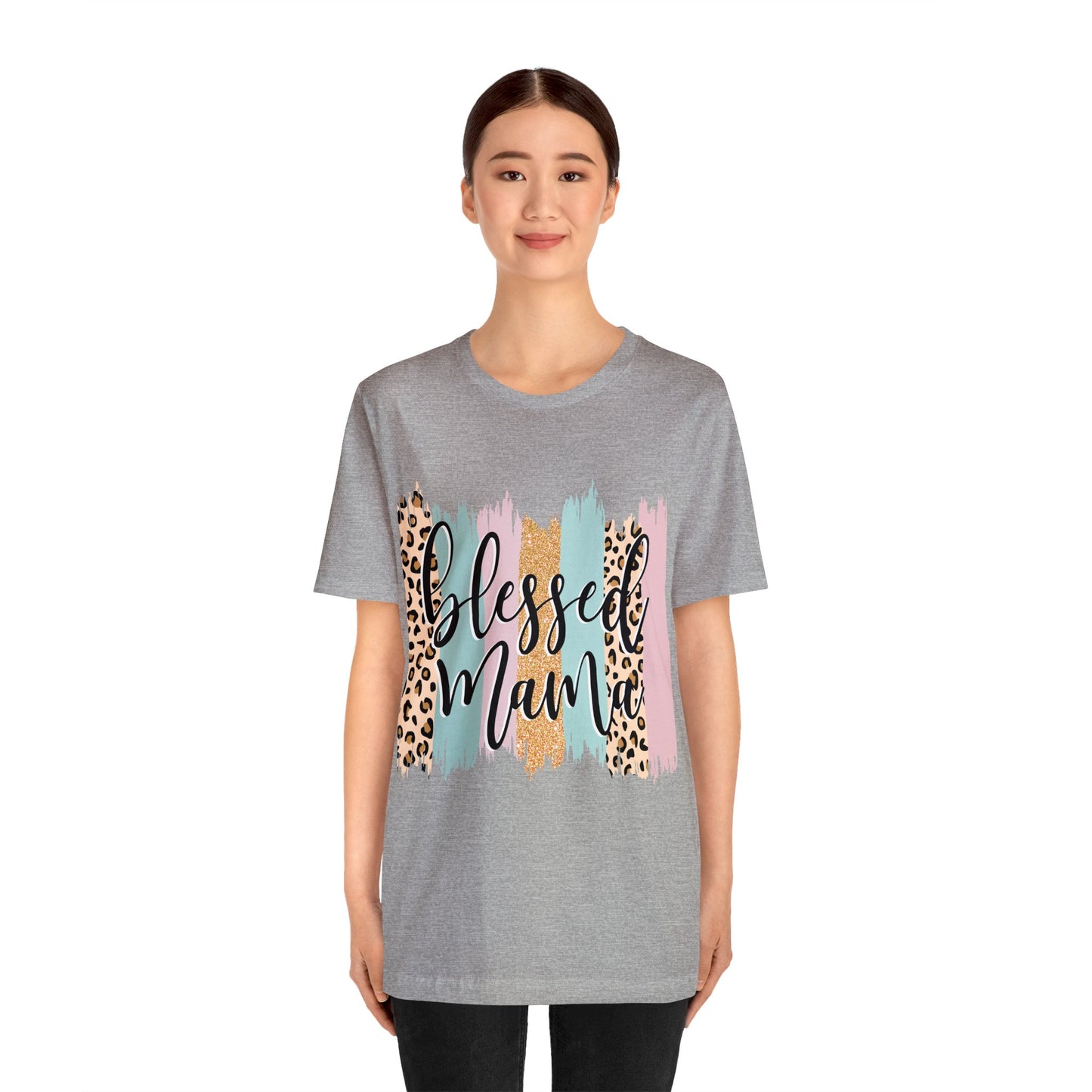 Blessed Mama Leopard short sleeve tshirt